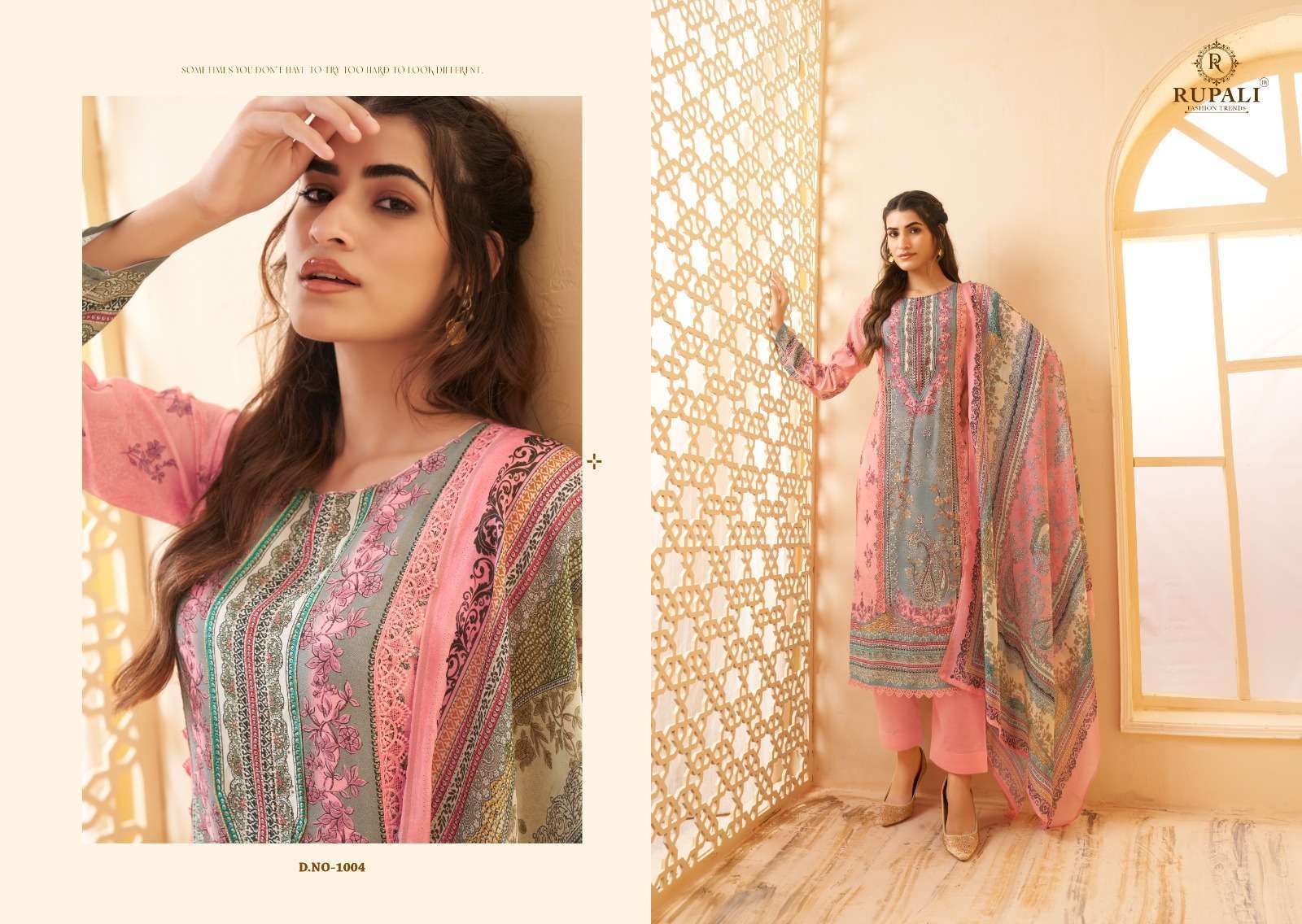 RUPALI FASHION HARLI PURE VISCOSE MUSLIN DRESS CATALOGUE WHOLESALE PRICE SURAT 2024