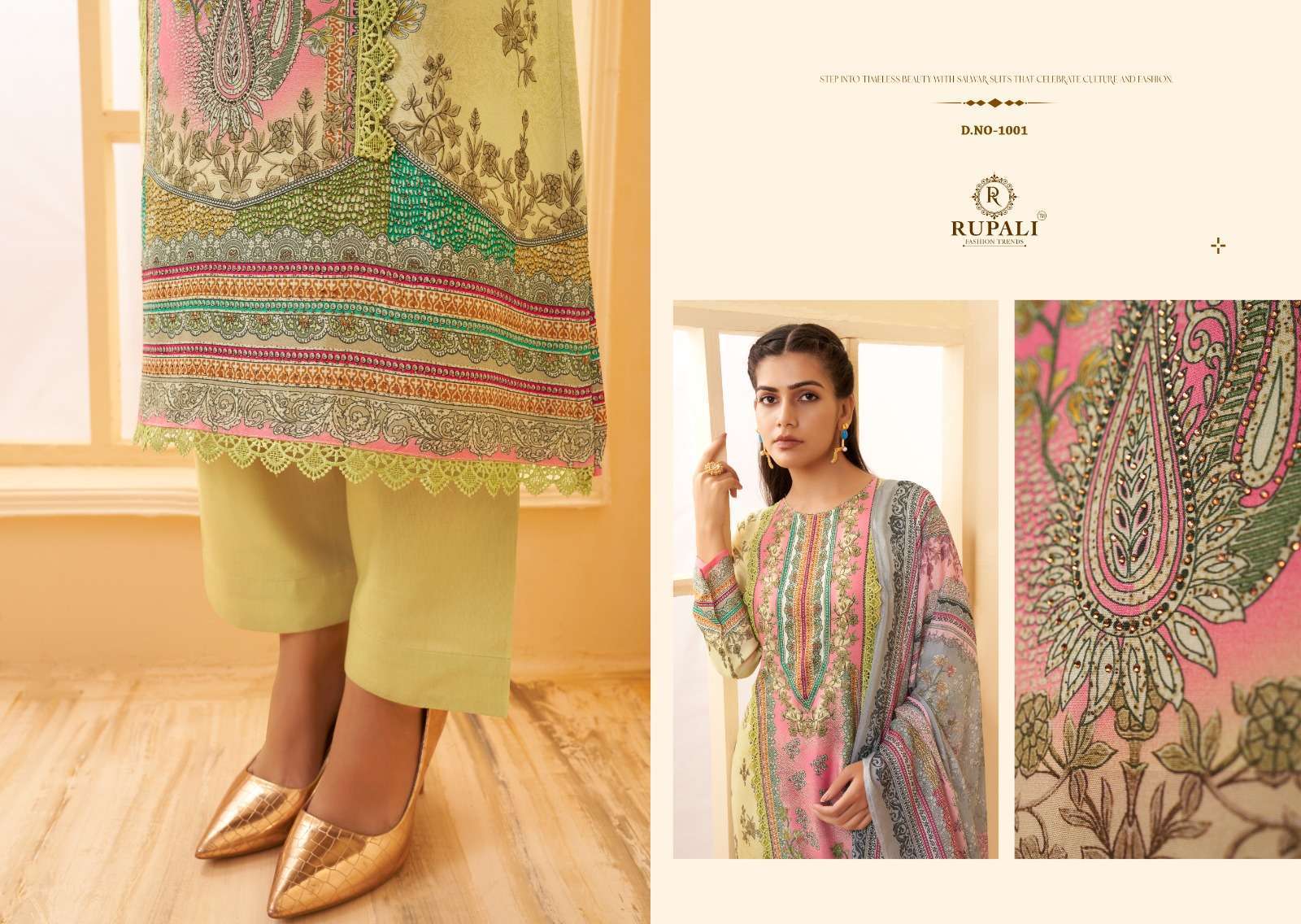RUPALI FASHION HARLI PURE VISCOSE MUSLIN DRESS CATALOGUE WHOLESALE PRICE SURAT 2024