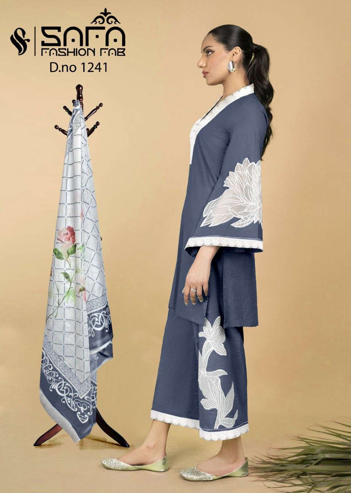 SAFA FASHION FAB 1241 PAKISTANI TOP BOTTOM WITH DUPATTA LATEST CATALOGUE SUPPLIER 2024