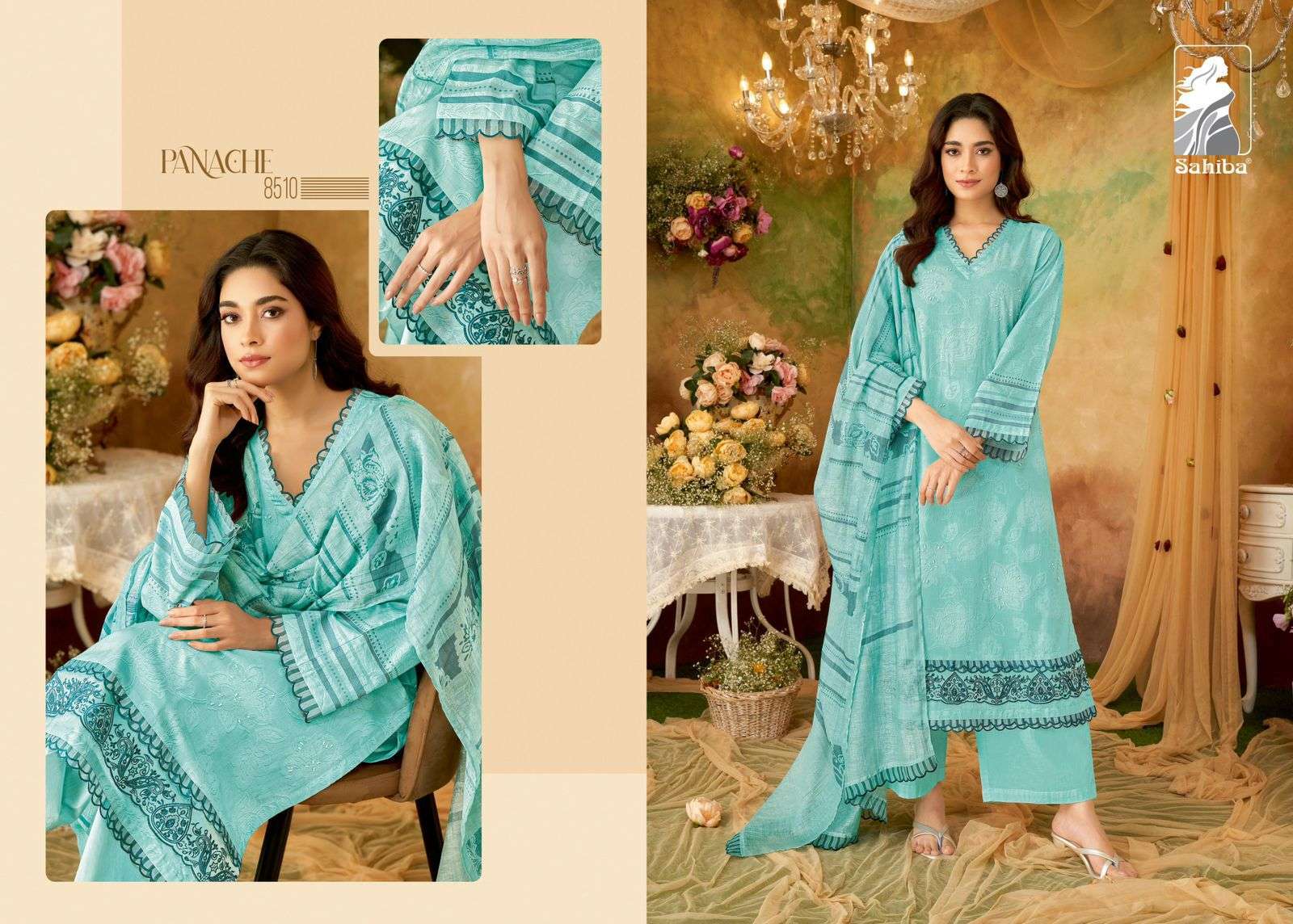 SAHIBA PANACHE COTTON SUIT CATALOGUE DEALER IN SURAT 2024