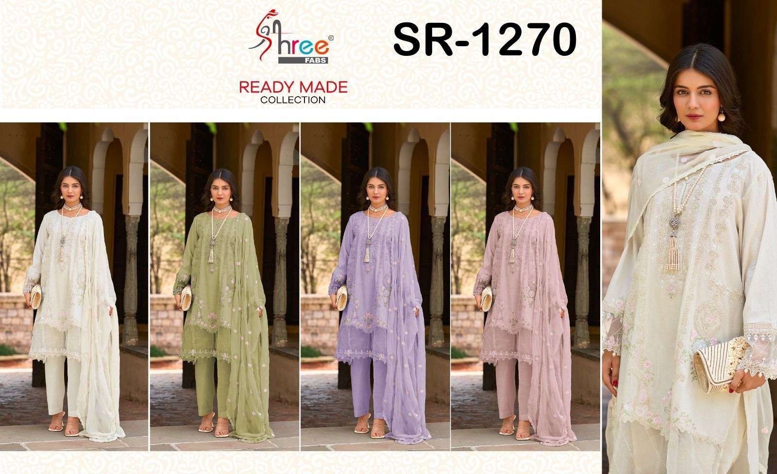 SHREE FABS R 1270 COLORS READYMADE PAKISTANI DESIGNER DRESS WHOLE SALER IN SURAT 2024
