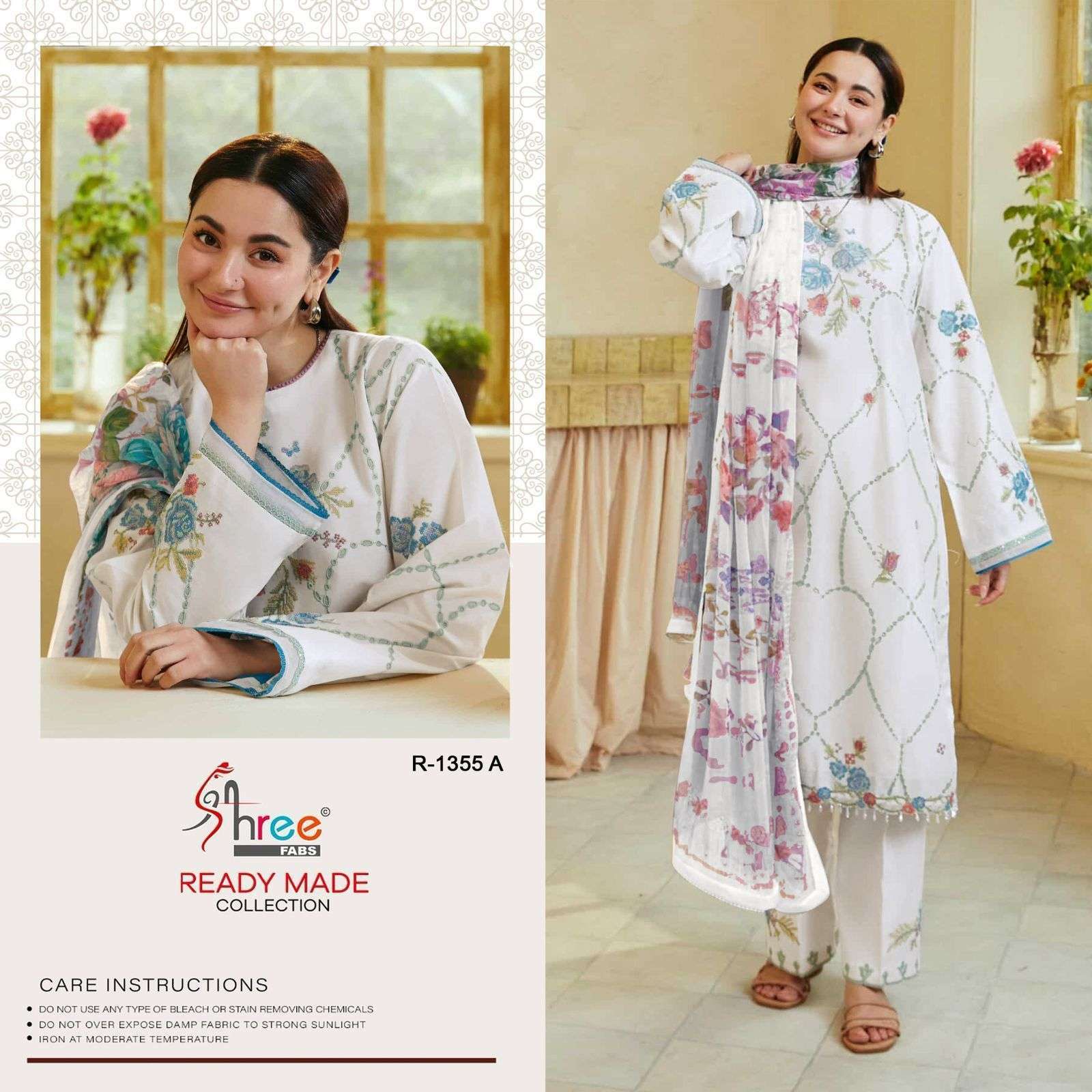 SHREE FABS R 1355 COLORS READYMADE PAKISTANI COTTON DRESS NEW COLLECTION