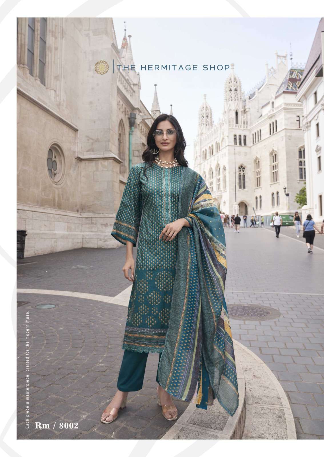 THE HERMITAGE ROZ MEHER KARACHI PRINT LAWN SUIT SUPPLIER 