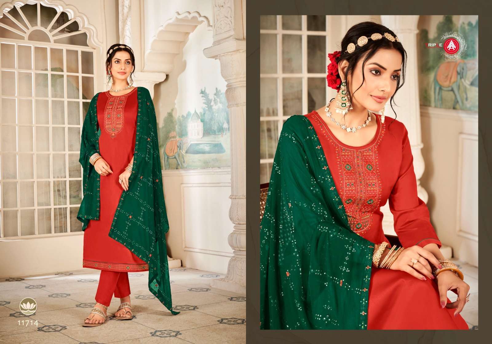 TRIPLE AAA SACHI COTTON SILK DRESS CATALOGUE EXPORTER IN SURAT