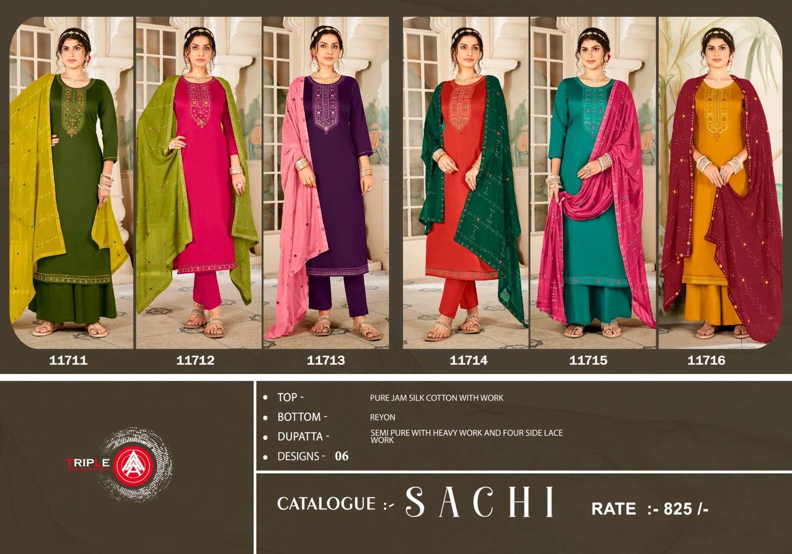 TRIPLE AAA SACHI COTTON SILK DRESS CATALOGUE EXPORTER IN SURAT