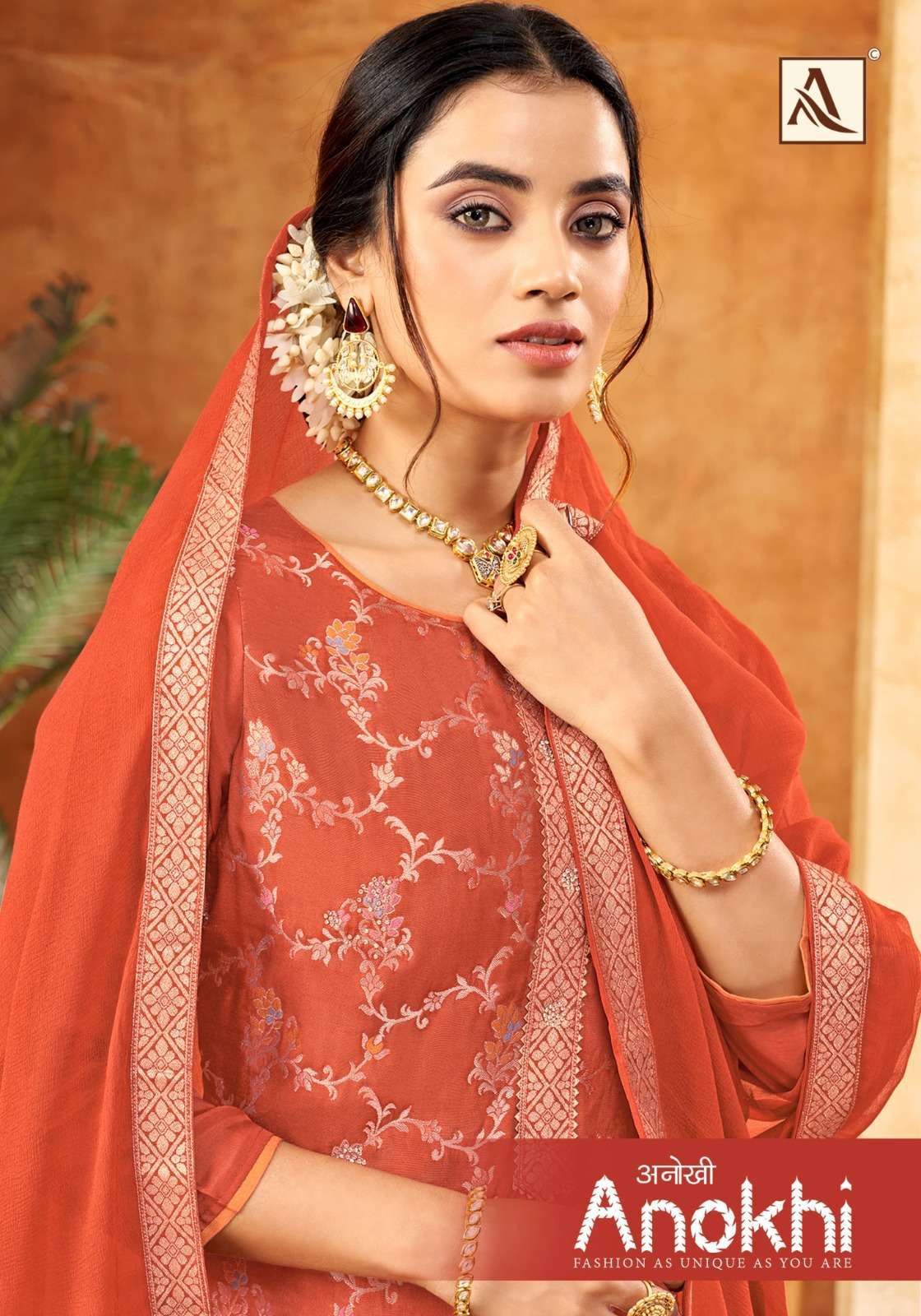 ALOK SUIT ANOKHI DESIGNER WORK JACQUARD FESTIVE WEAR SUIT CATALOG BEST RATE 