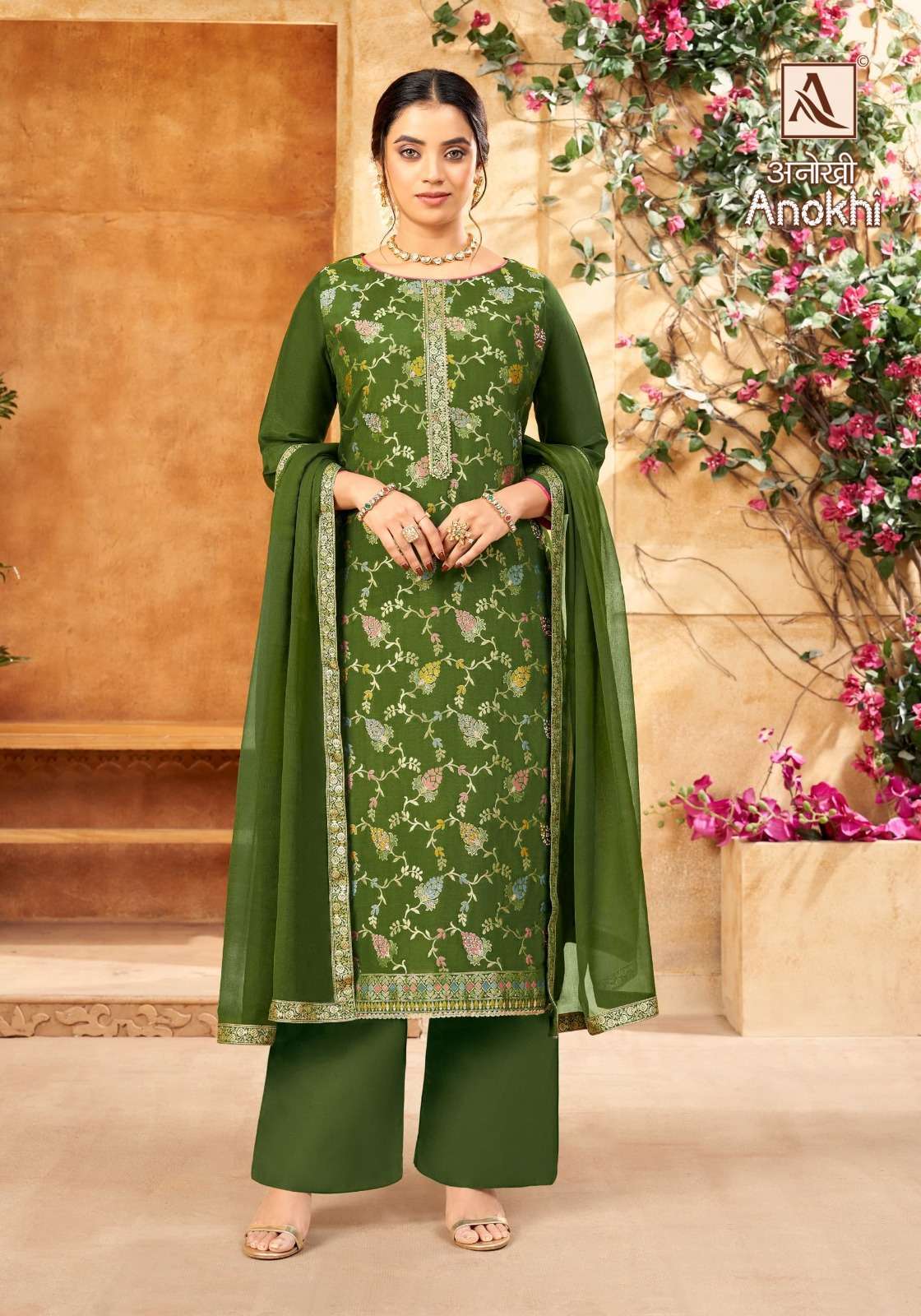 ALOK SUIT ANOKHI DESIGNER WORK JACQUARD FESTIVE WEAR SUIT CATALOG BEST RATE 