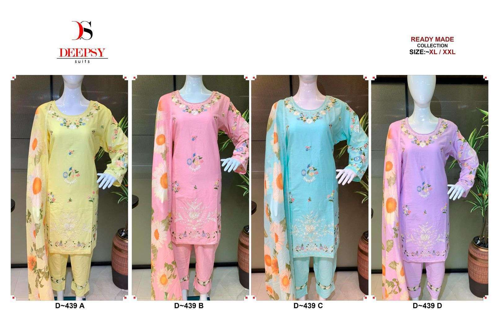 DEEPSY D 439 COLORS READYMADE PAKISTANI SUIT CATALOG DEALER IN SURAT 2024