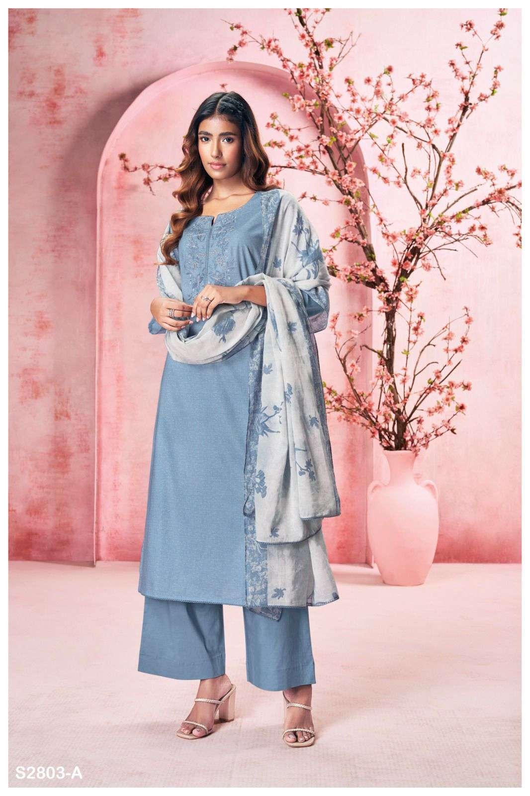 GANGA FASHION LOCHAN 2803 EXCLUSIVE COTTON SALWER KAMEEZ CATALOGUE 