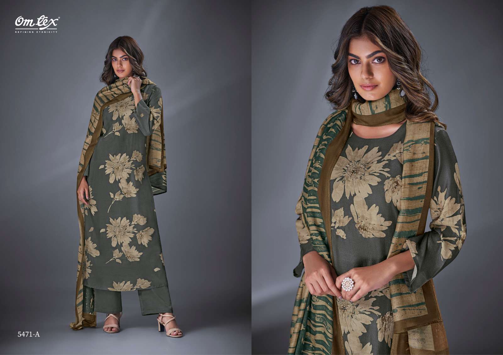 OMTEX ROMILY DESIGNER SILK LADIES SUIT CATALOGUE WHOLESALER IN SURAT 2024