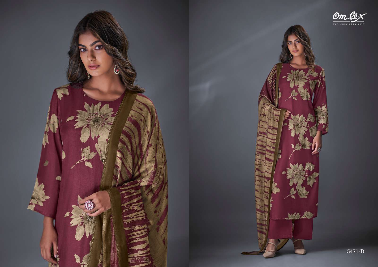 OMTEX ROMILY DESIGNER SILK LADIES SUIT CATALOGUE WHOLESALER IN SURAT 2024