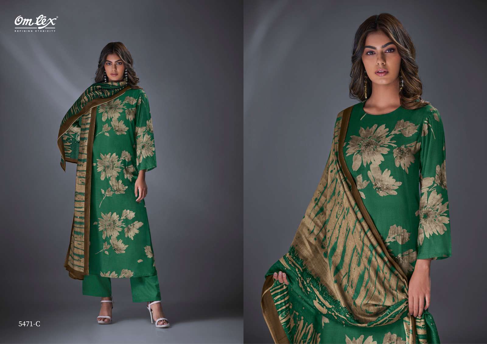 OMTEX ROMILY DESIGNER SILK LADIES SUIT CATALOGUE WHOLESALER IN SURAT 2024