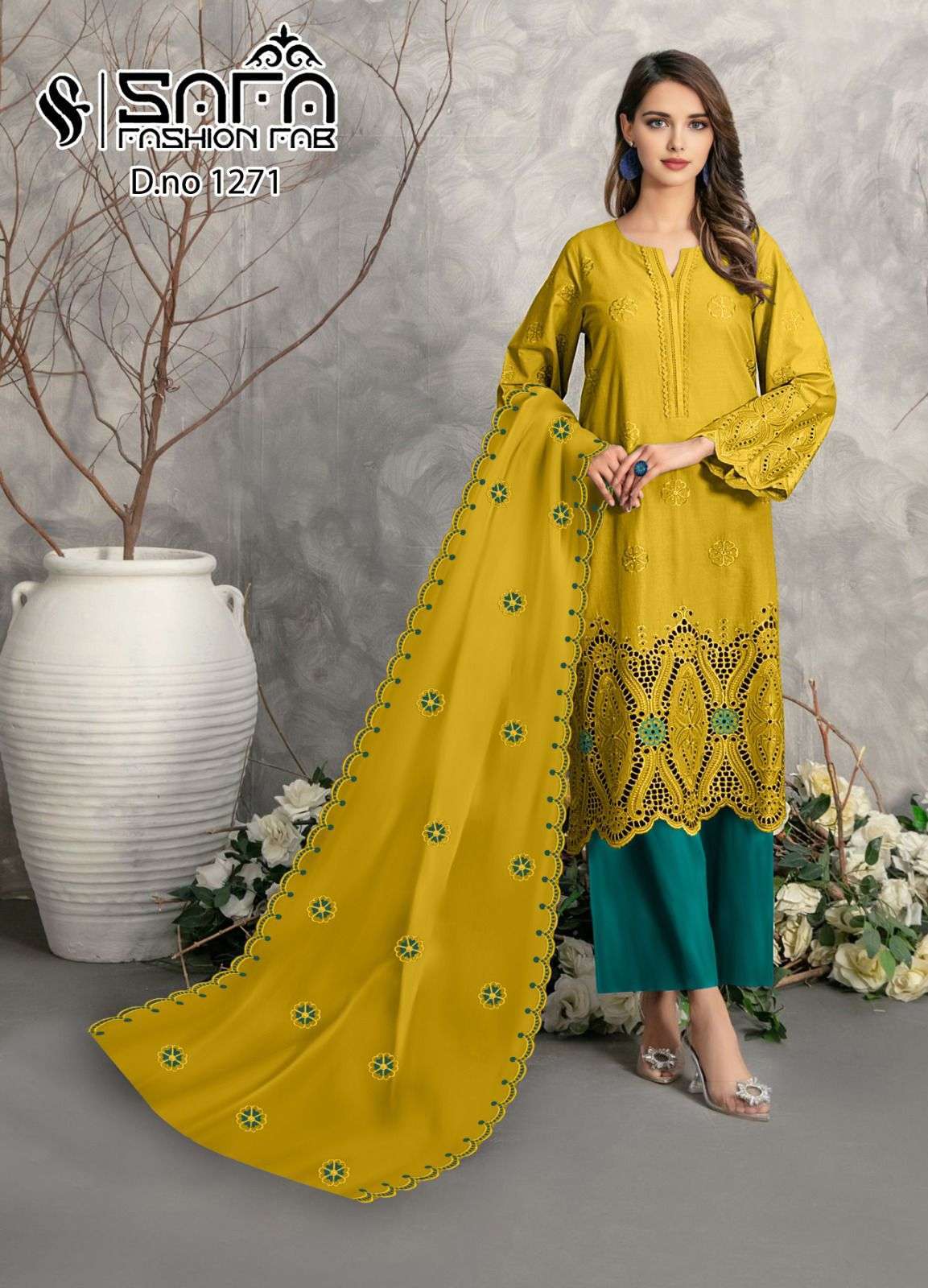 SAFA FASHION FAB 1271 COLORS READYMADE PAKISTANI COLLECTION SAFA BRAND SUIT
