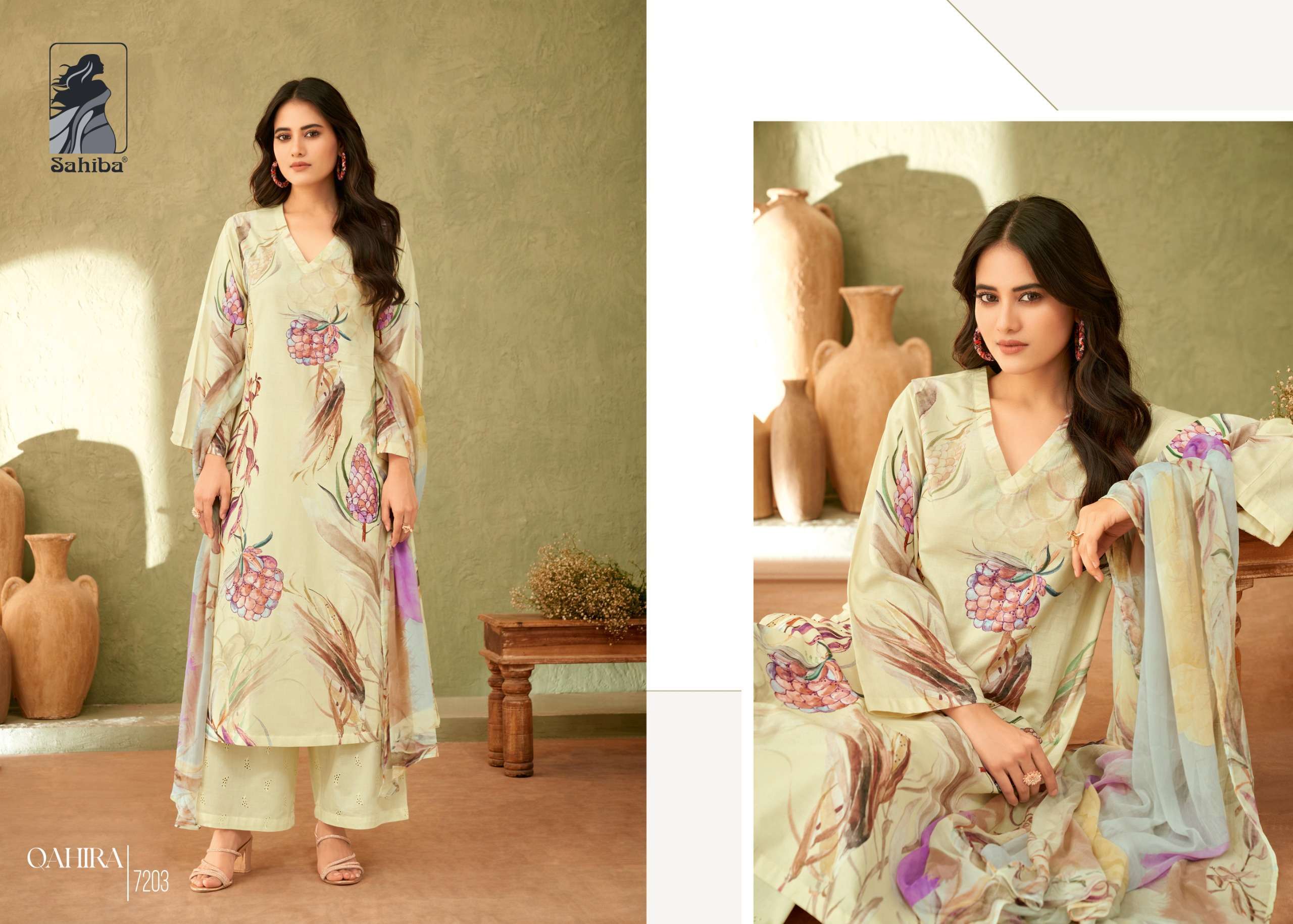 SAHIBA QAHIRA LADIES BRANDED SUIT CATALOG SUPPLIER SURAT 2024