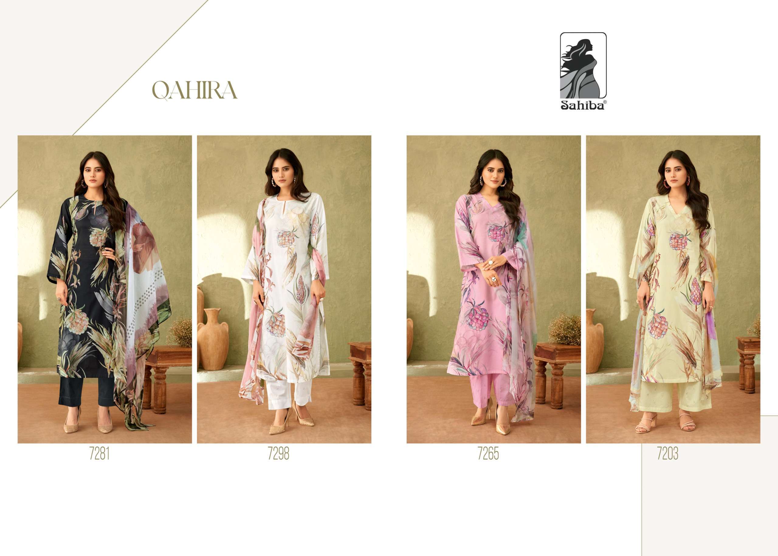SAHIBA QAHIRA LADIES BRANDED SUIT CATALOG SUPPLIER SURAT 2024