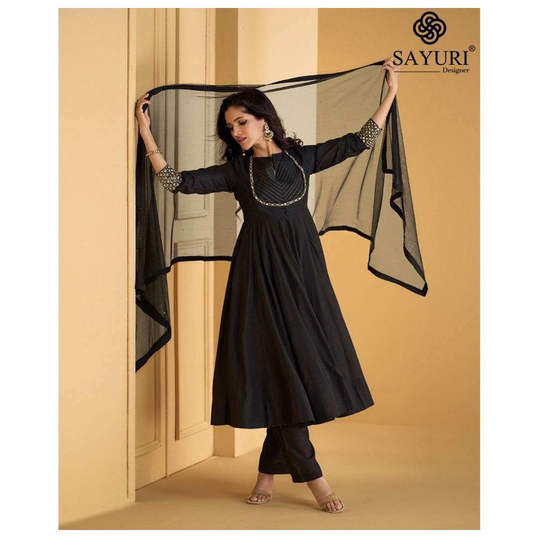 SAYURI MANDIRA PURE SILK READYMADE DRESS CATALOG EXPORTER IN SURAT 2024