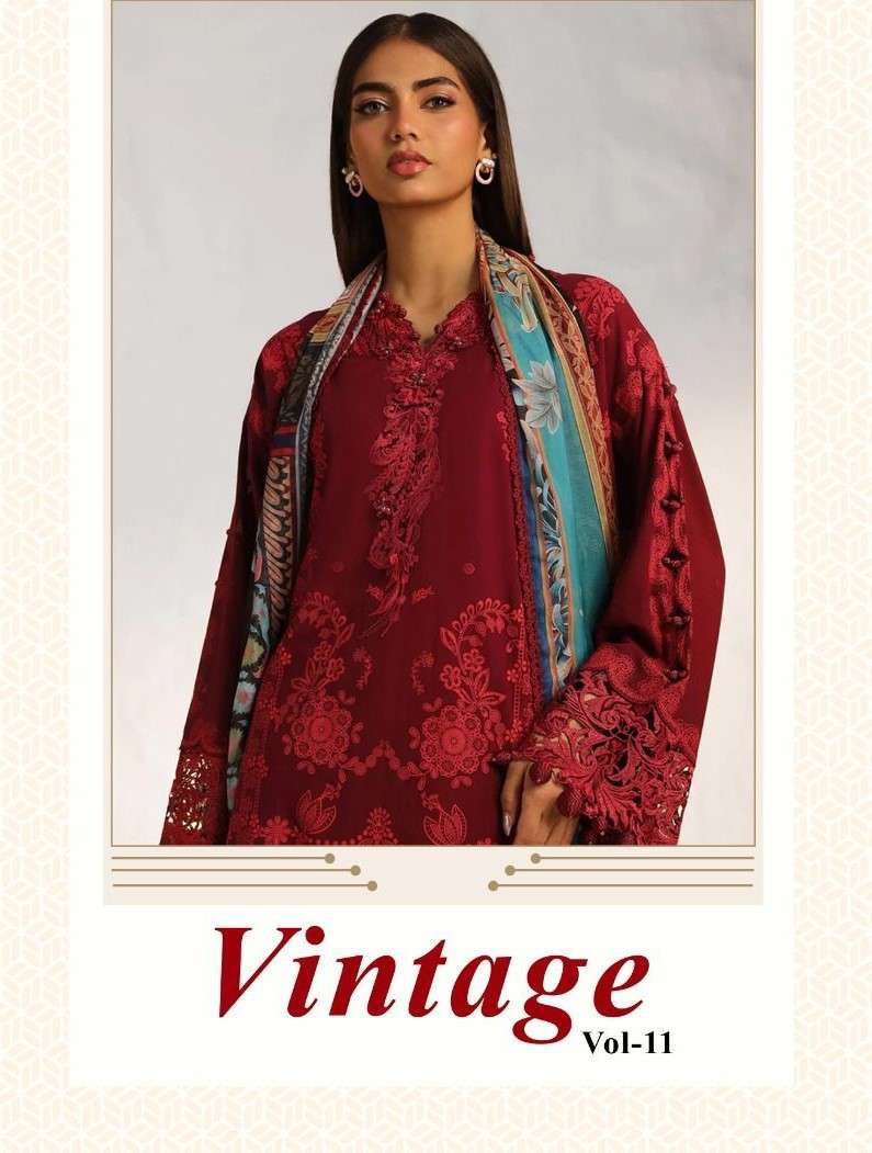 SHRADDHA VINTAGE VOL 11 COLOR PAKISTANI COTTON SUIT DEALER IN SURAT 2024