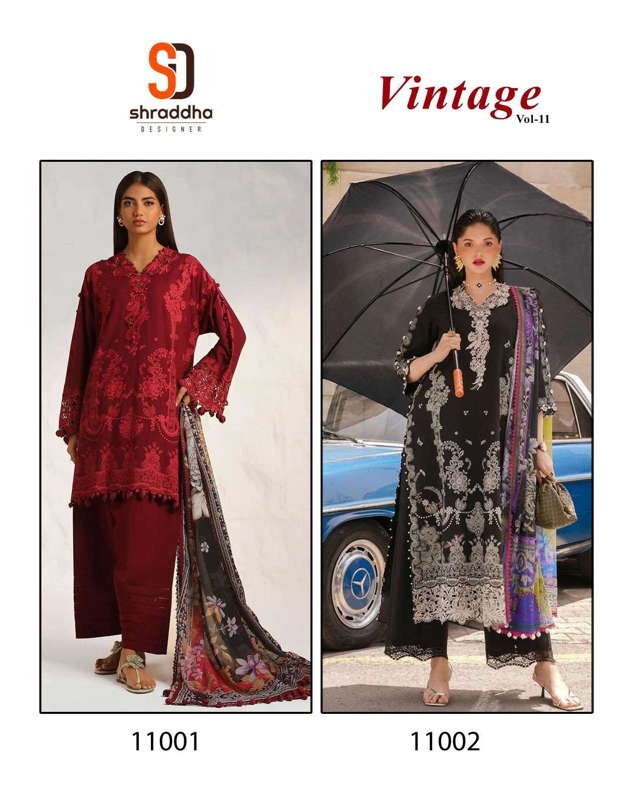SHRADDHA VINTAGE VOL 11 COLOR PAKISTANI COTTON SUIT DEALER IN SURAT 2024