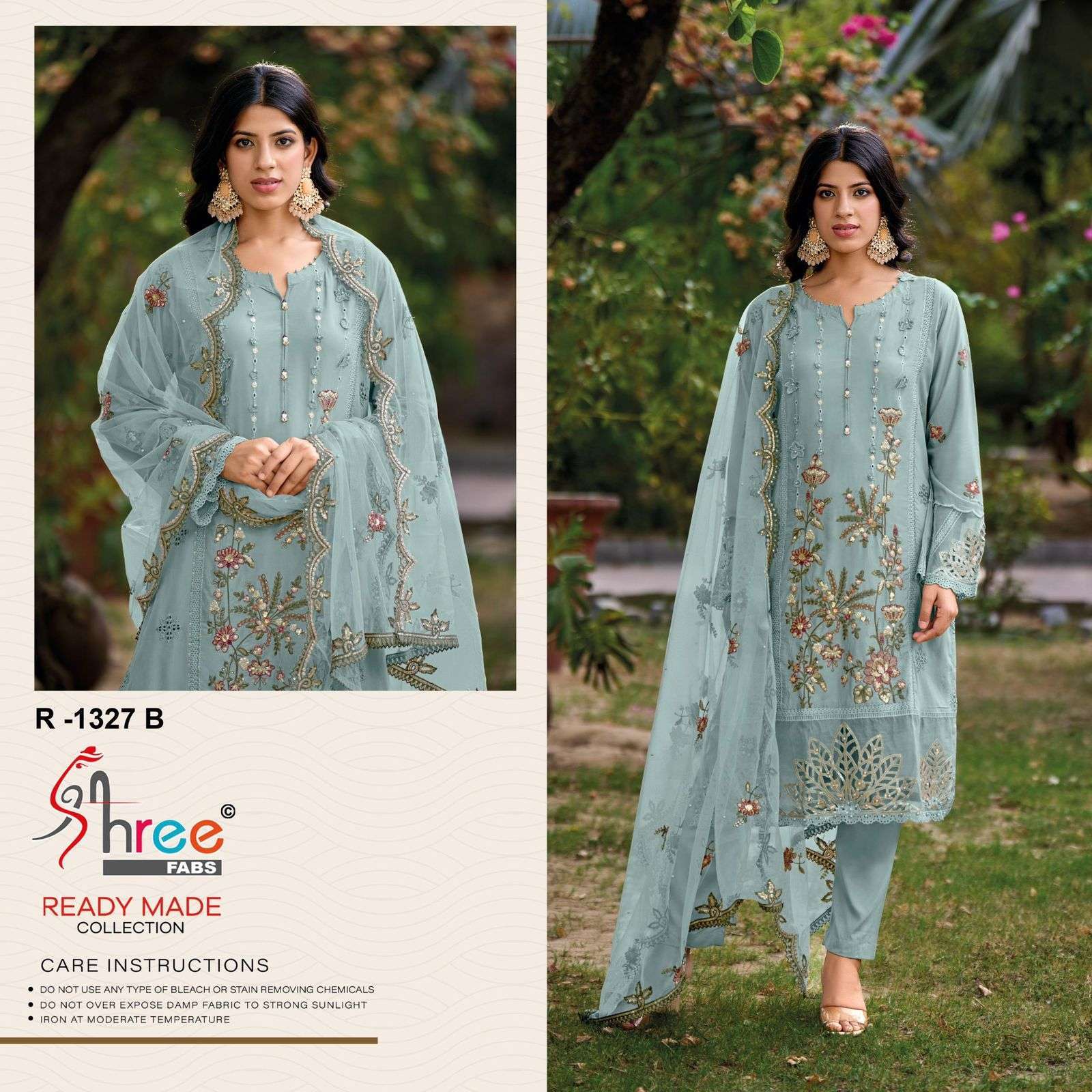 SHREE FAB R 1327 COLORS DESIGNER PAKISTANI READYMADE SUIT SHREE FAB WHOLESALER