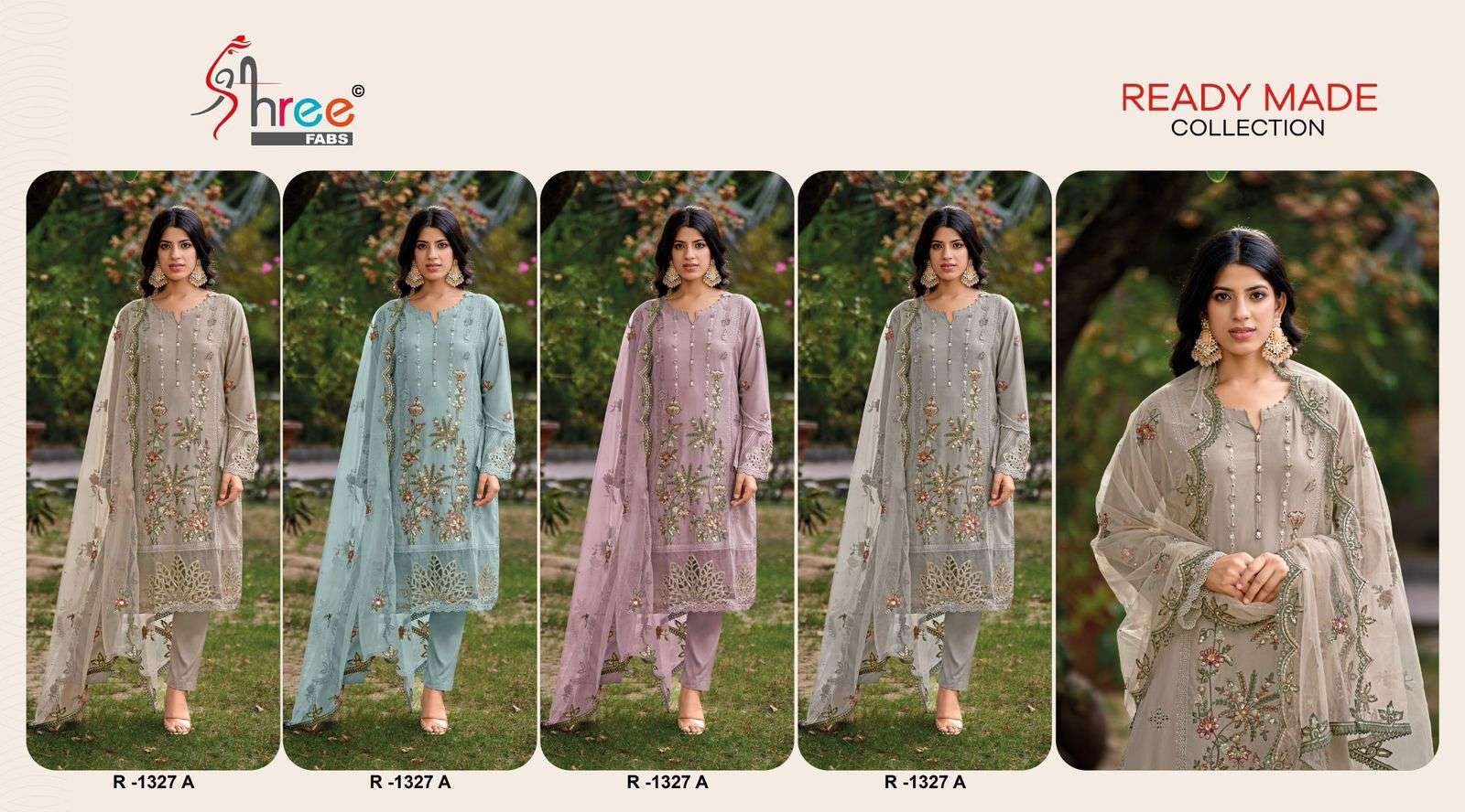SHREE FAB R 1327 COLORS DESIGNER PAKISTANI READYMADE SUIT SHREE FAB WHOLESALER