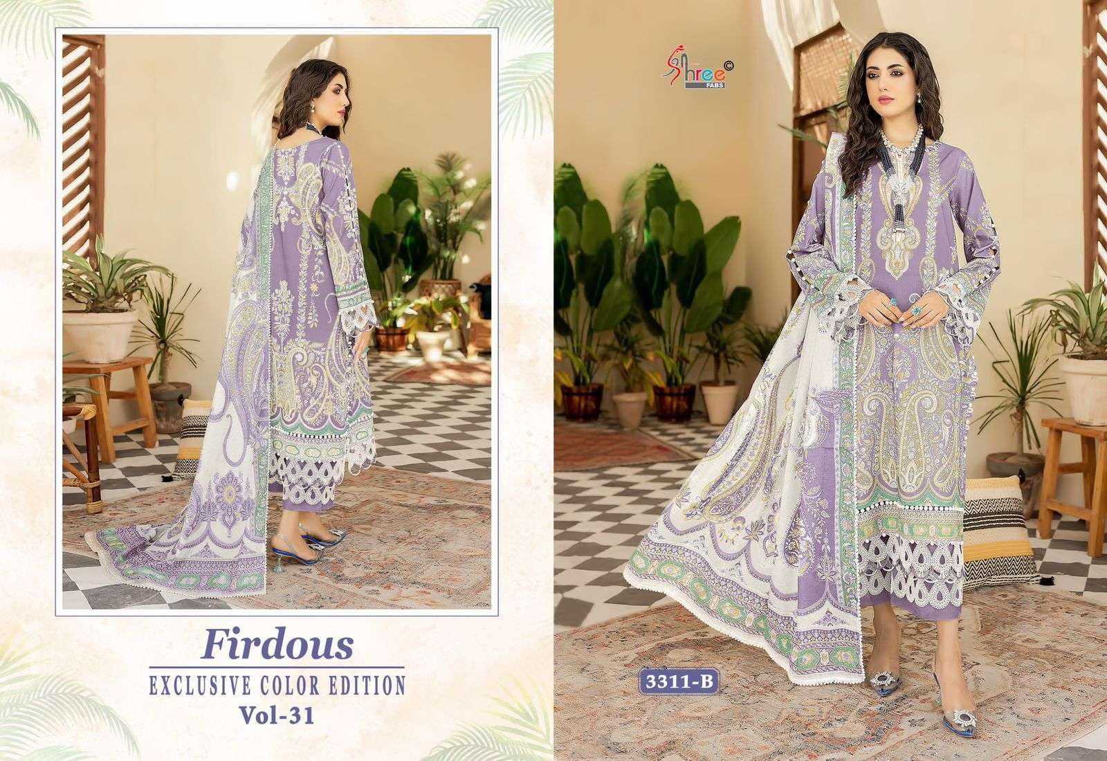 SHREE FABS FIRDOUS EXCLUSIVE COLOR EDITION 31 PURE COTTON PAKISTANI SUIT SUPPLIER EXPORTER