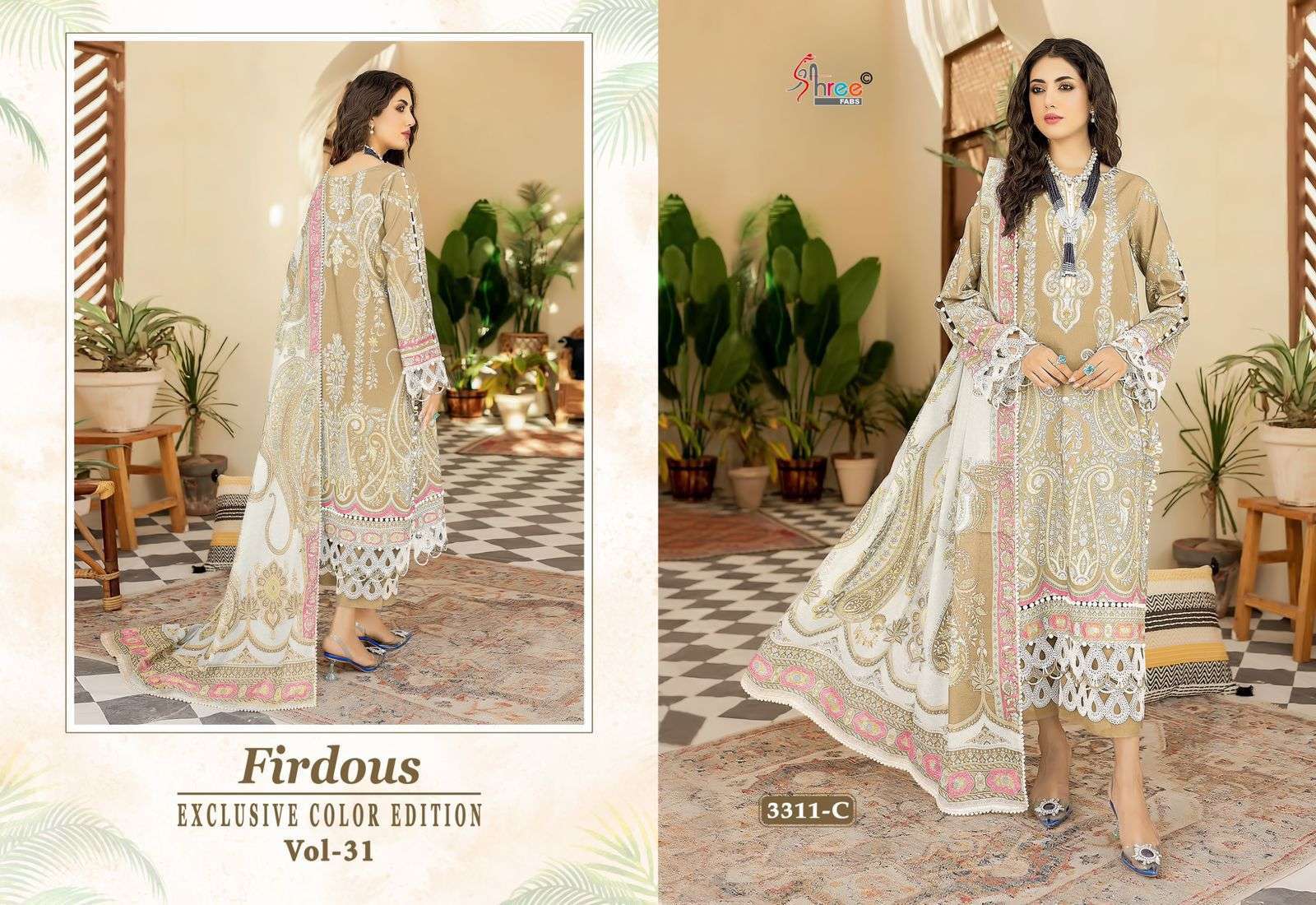 SHREE FABS FIRDOUS EXCLUSIVE COLOR EDITION 31 PURE COTTON PAKISTANI SUIT SUPPLIER EXPORTER