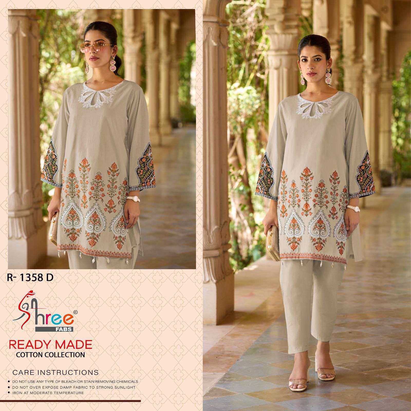 SHREE FABS R 1358 COLORS READYMADE PAKISTANI COTTON DRESS NEW COLLECTION