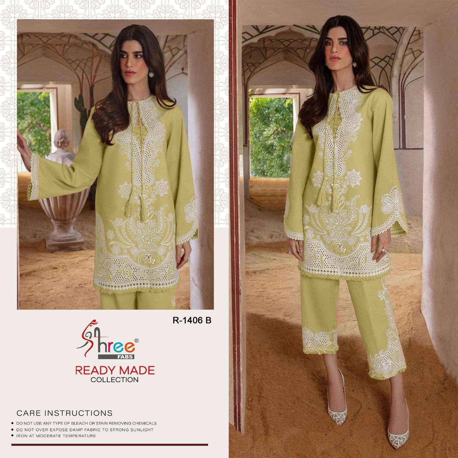 SHREE FABS R 1406 COLORS DESIGNER EMBROIDERY PAKISTANI READYMADE SUIT COLLECTION WHOLESALER IN SURAT 