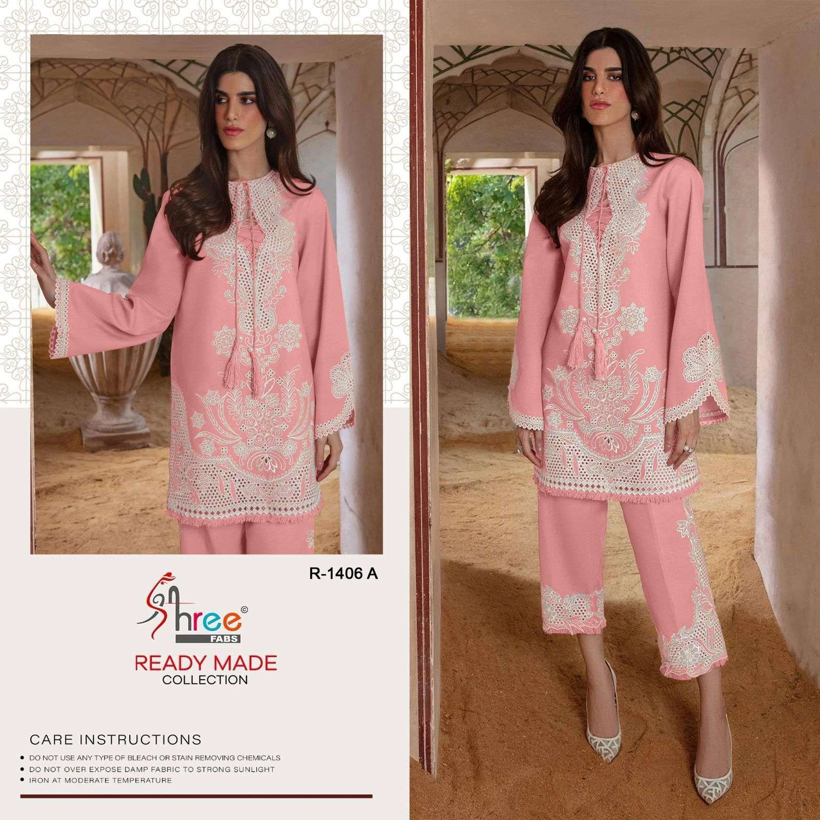 SHREE FABS R 1406 COLORS DESIGNER EMBROIDERY PAKISTANI READYMADE SUIT COLLECTION WHOLESALER IN SURAT 