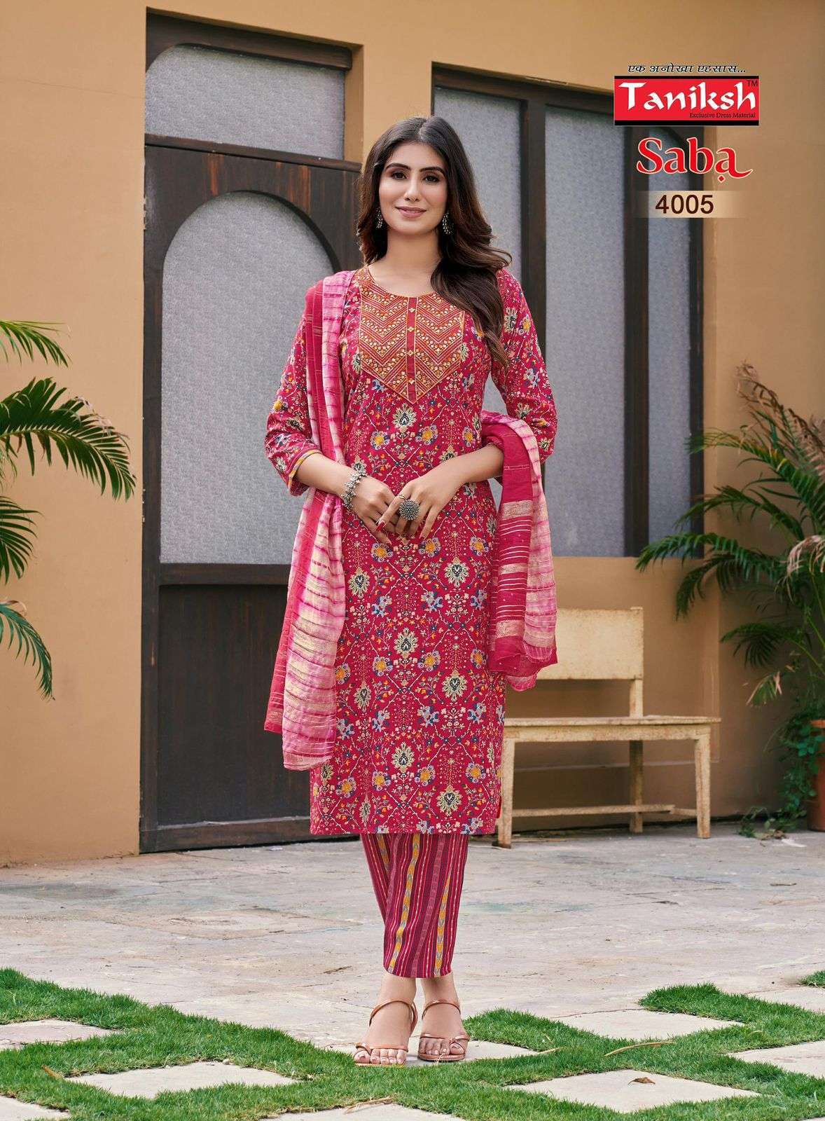 TANIKSH SABA VOL 4 FANCY RAYON KURTI BOTTOM WITH DUPATTA LATEST CATALOGUE WHOLESALE RATE 2024