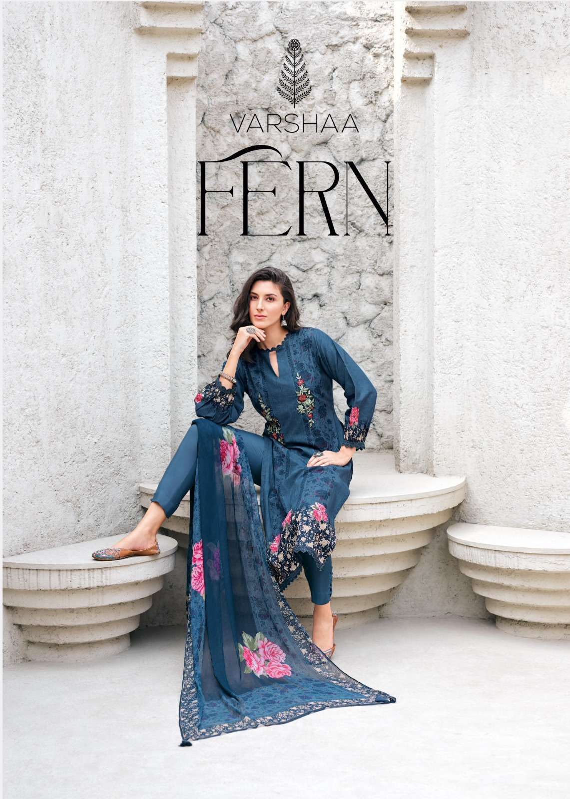 VARSHA FERN DESIGNER COTTON LADIES SUIT CATALOG EXPORTER IN SURAT 2024