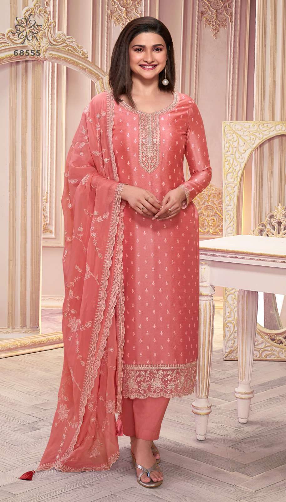 VINAY FASHION KULEESH PURVA GEORGETTE SILK SUIT CATALOG DEALER IN SURAT 