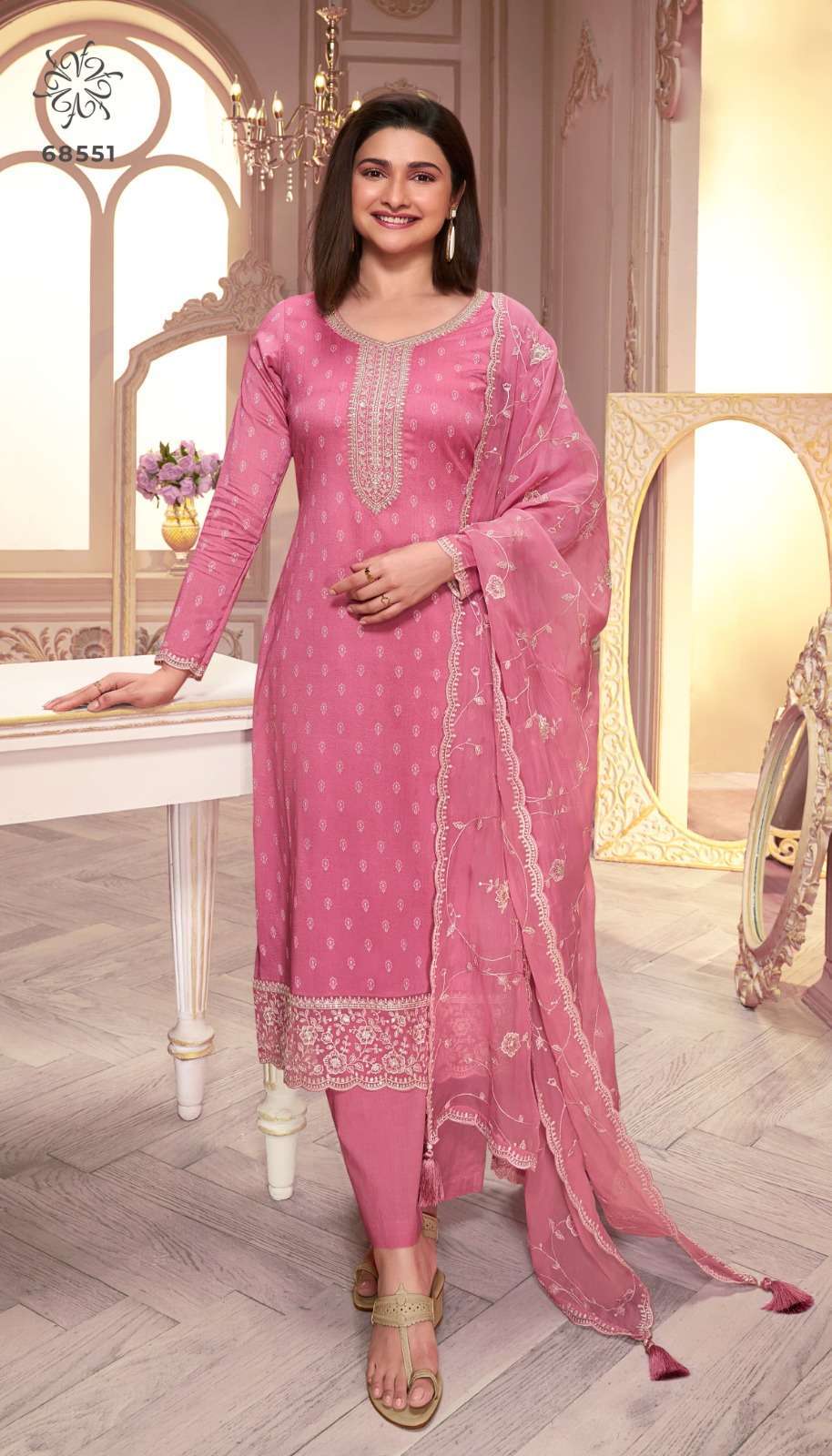 VINAY FASHION KULEESH PURVA GEORGETTE SILK SUIT CATALOG DEALER IN SURAT 