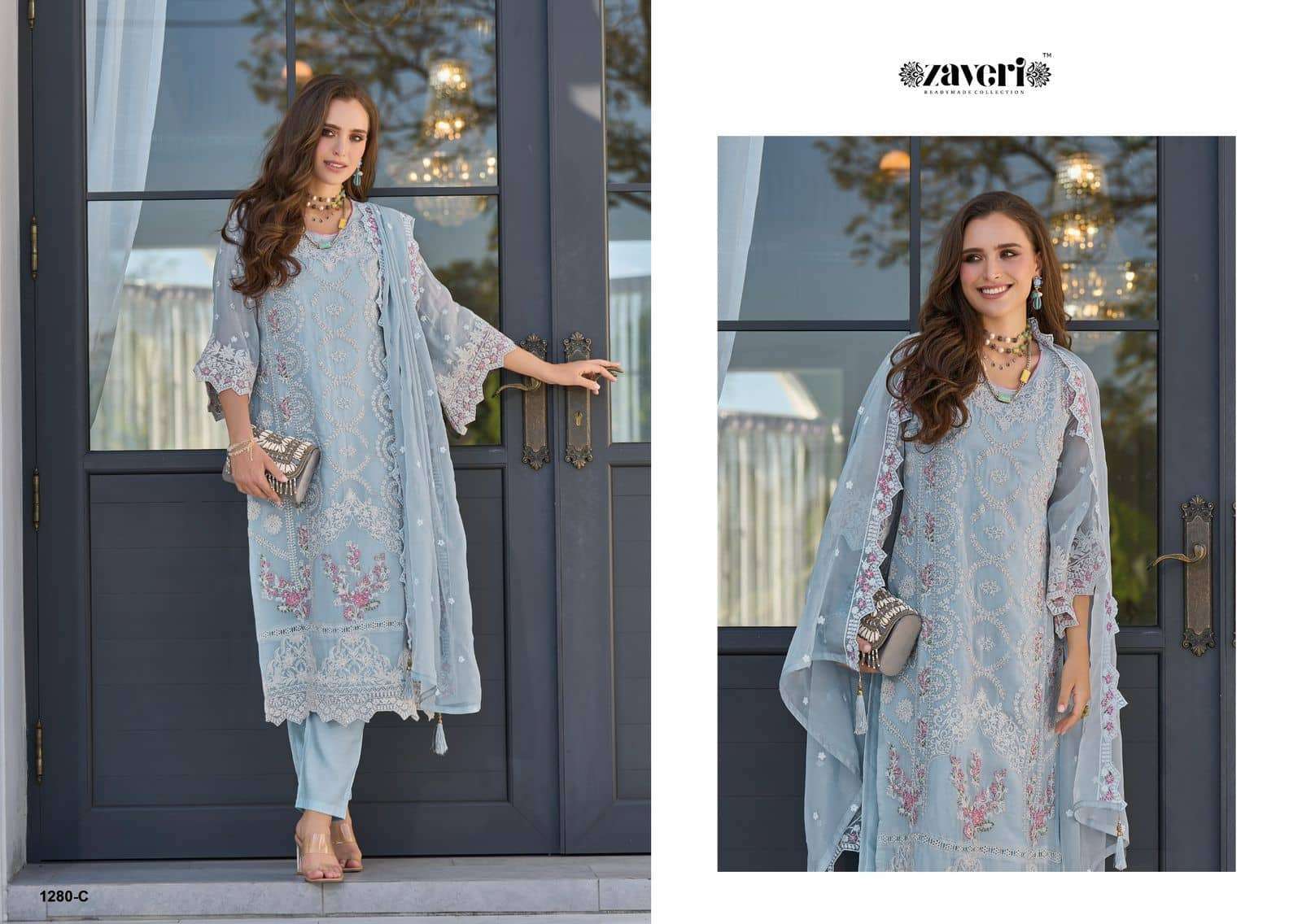 ZAVERI FEMINA VOL 2 COLOUR EDITION 2 NEW ORGANZA KURTI PANT WITH DUPATTA CATALOG EXPORT