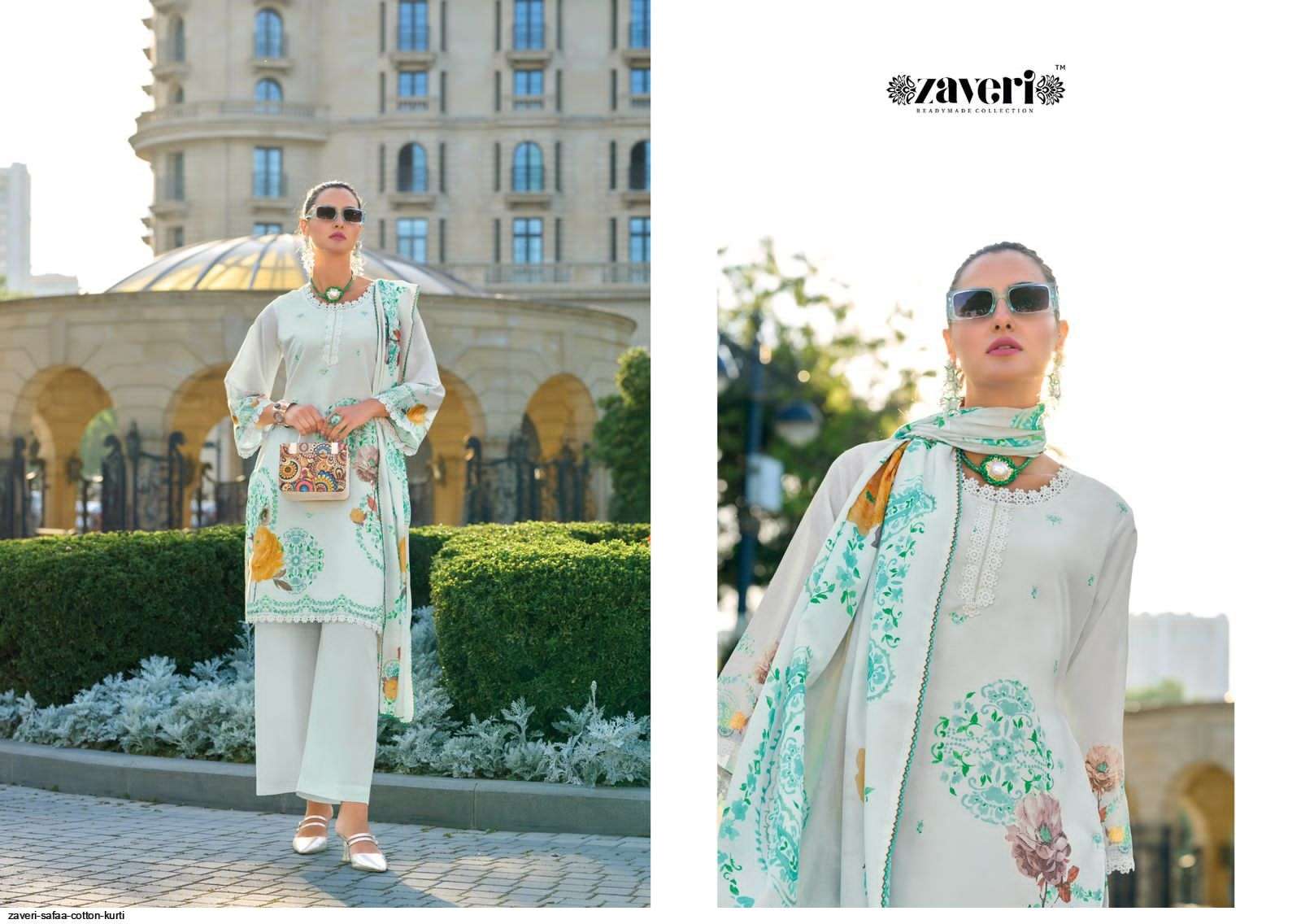 ZAVERI SAFAA COTTON TOP BOTTOM WITH DUPATTA LATEST CATALOGUE WHOLESALE PRICE SURAT 2024