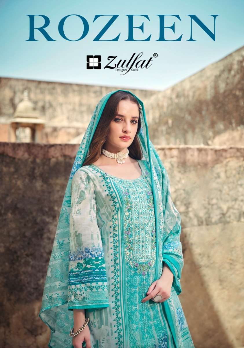 ZULFAT ROZEEN RELODED PURE COTTON SALWER KAMEEZ CATALOGUE WHOLESALE PRICE SURAT 2024