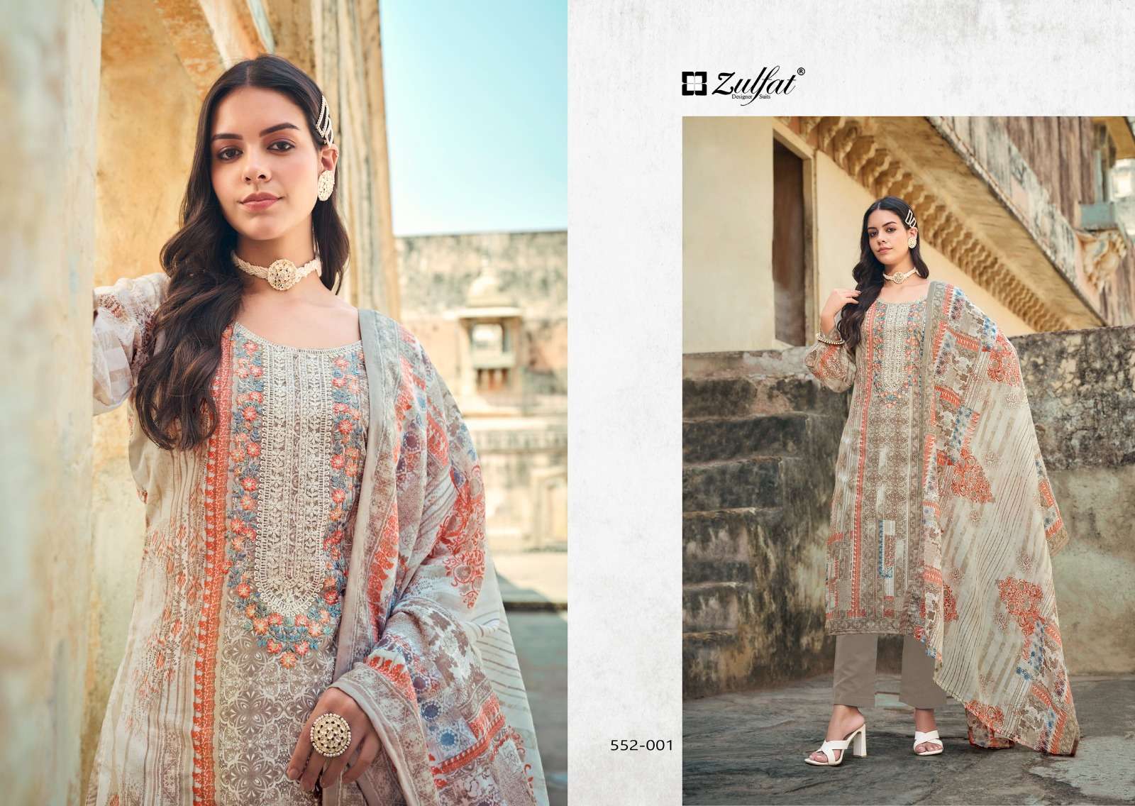ZULFAT ROZEEN RELODED PURE COTTON SALWER KAMEEZ CATALOGUE WHOLESALE PRICE SURAT 2024