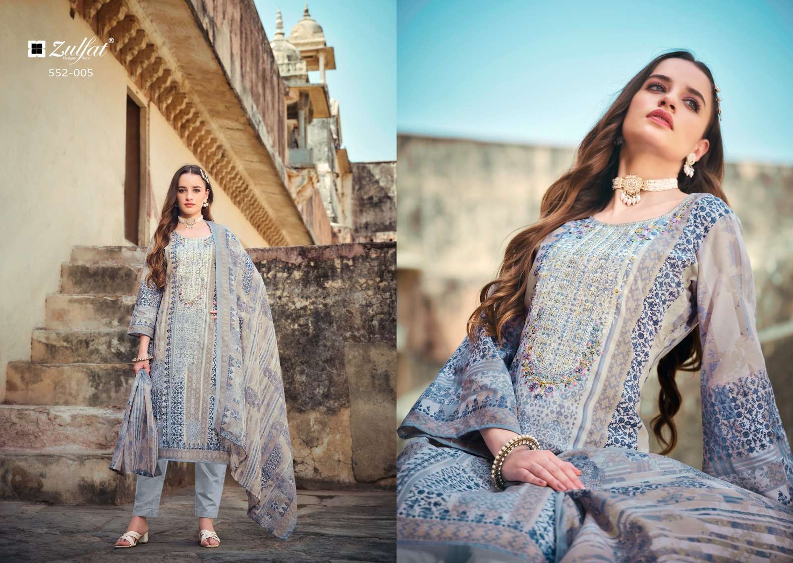 ZULFAT ROZEEN RELODED PURE COTTON SALWER KAMEEZ CATALOGUE WHOLESALE PRICE SURAT 2024