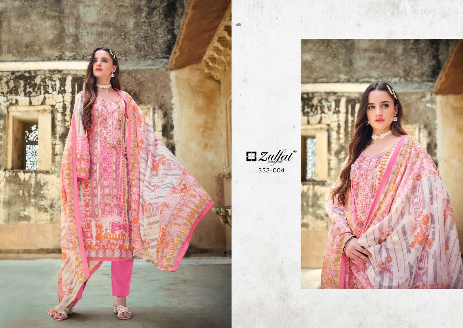 ZULFAT ROZEEN RELODED PURE COTTON SALWER KAMEEZ CATALOGUE WHOLESALE PRICE SURAT 2024