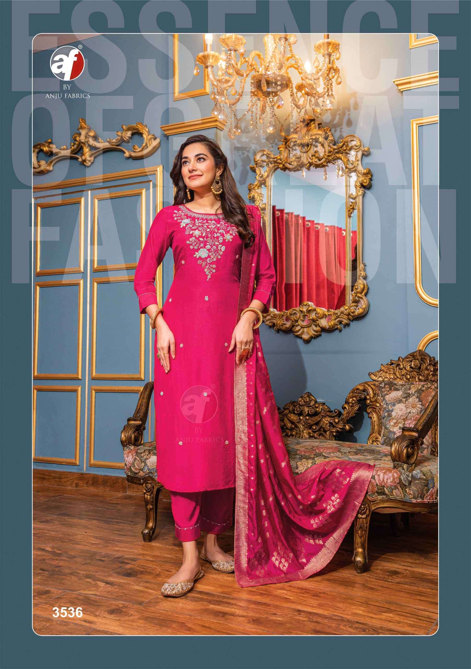 AF STOCK OUT GHUNGHAT VOL 10 BY ANJU FABRICS STYLISH KURTI PANT WITH DUPATTA LATEST CATALOGUE 2024