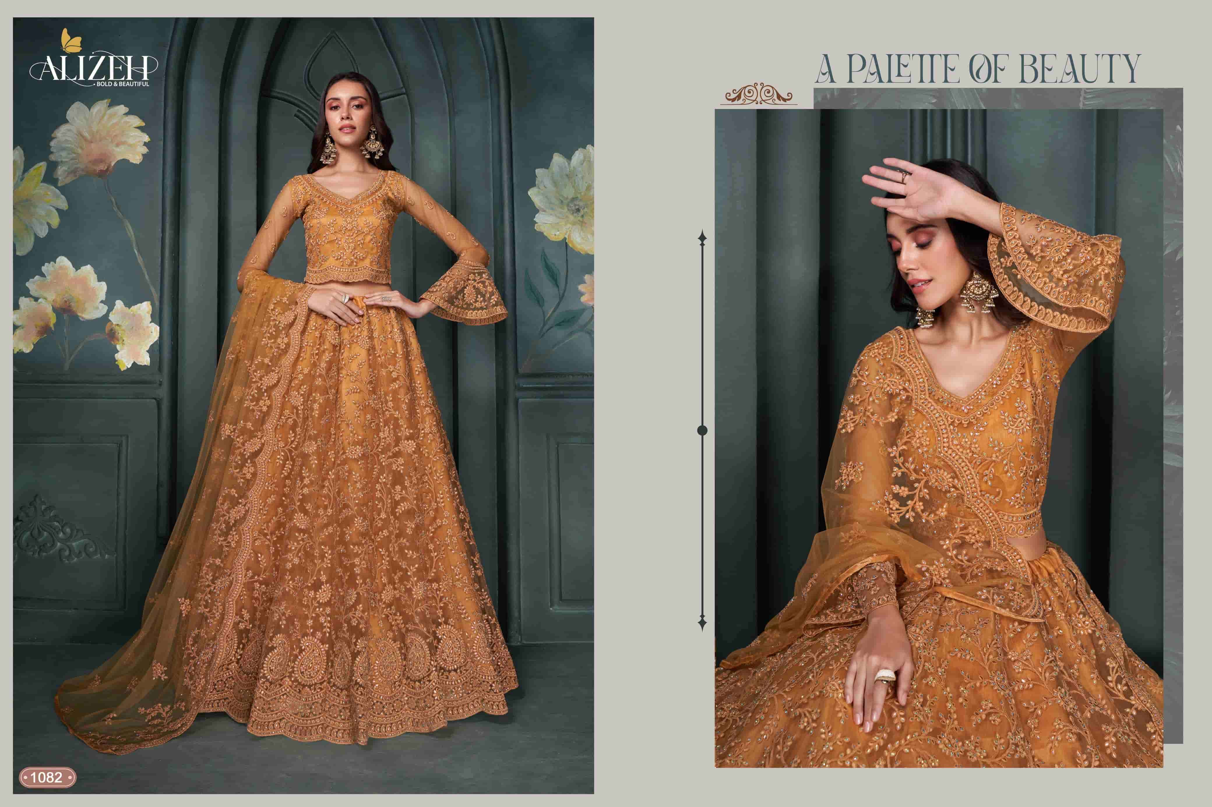 ALIZEH BRIDAL HERITAGE VOL 5 PARTY WEAR STYLE LEHNGA EXPORTER 2024