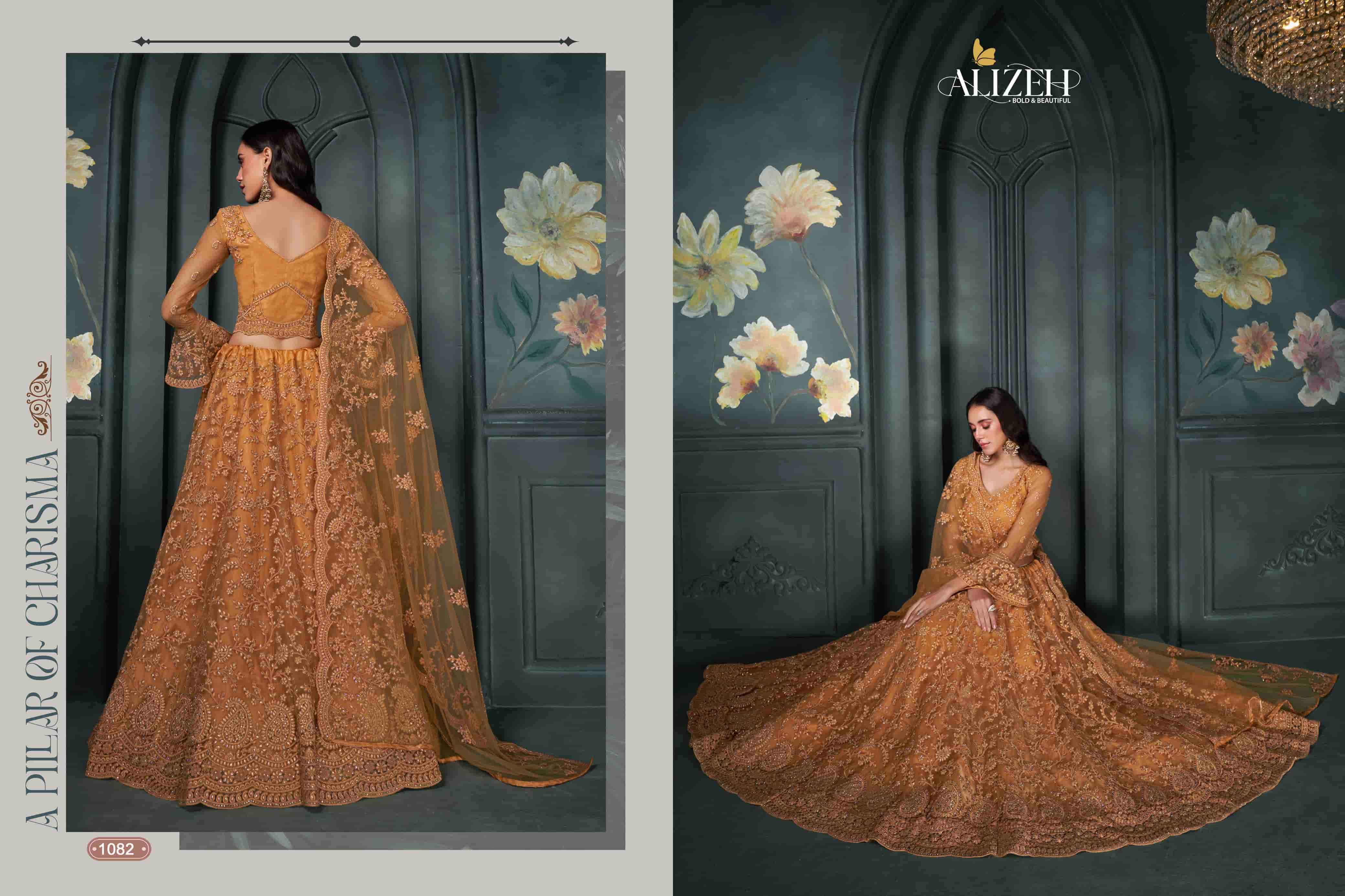 ALIZEH BRIDAL HERITAGE VOL 5 PARTY WEAR STYLE LEHNGA EXPORTER 2024