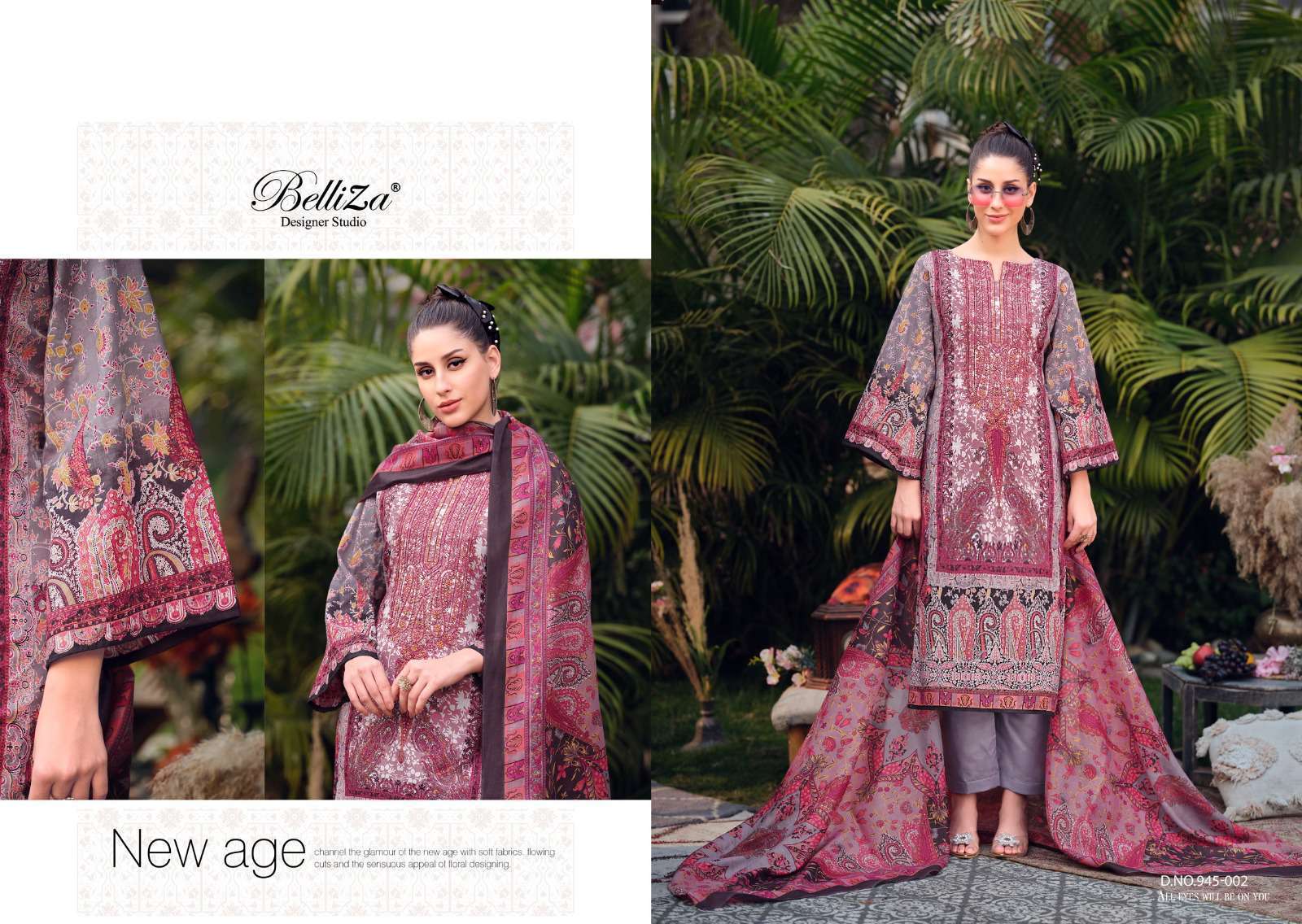 BELLIZA NAIRA VOL 64 PURE COTTON SALWER KAMEEZ CATALOG EXPORTER 2024