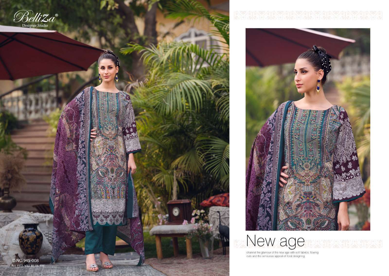 BELLIZA NAIRA VOL 64 PURE COTTON SALWER KAMEEZ CATALOG EXPORTER 2024