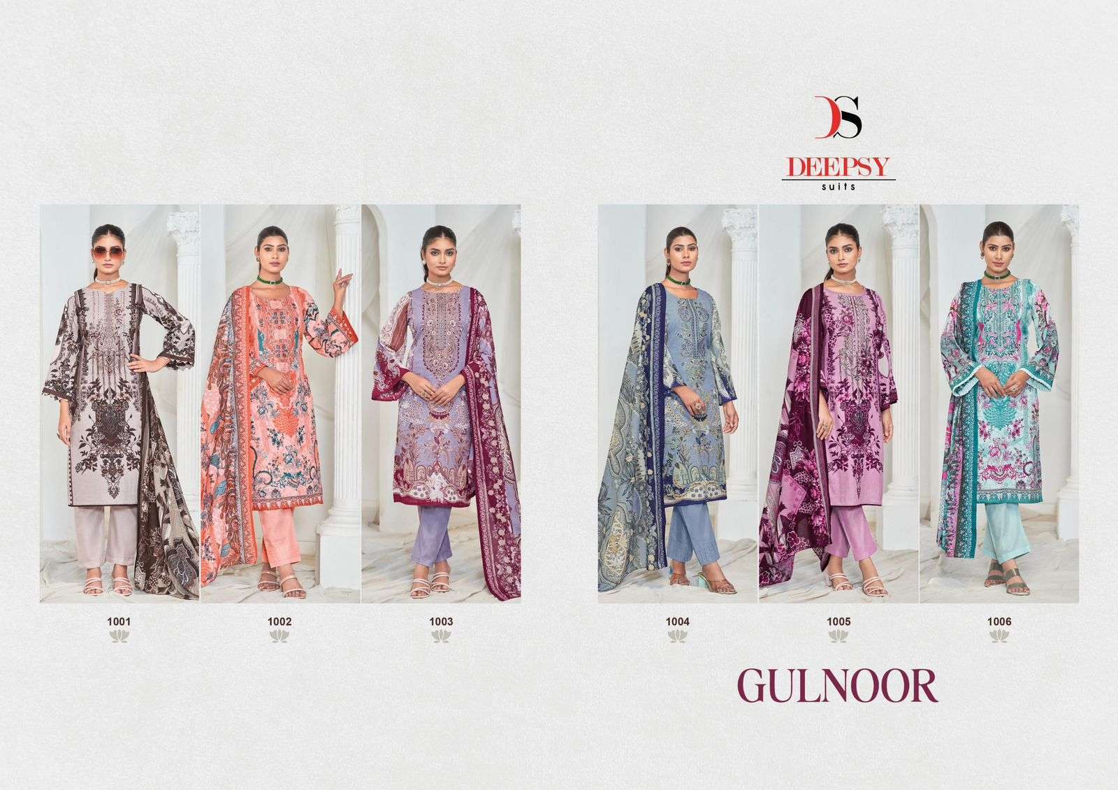 DEEPSY GULNOOR UNSTITCH PAKISTANI COTTON DRESS CATALOGUE EXPORTER 2024