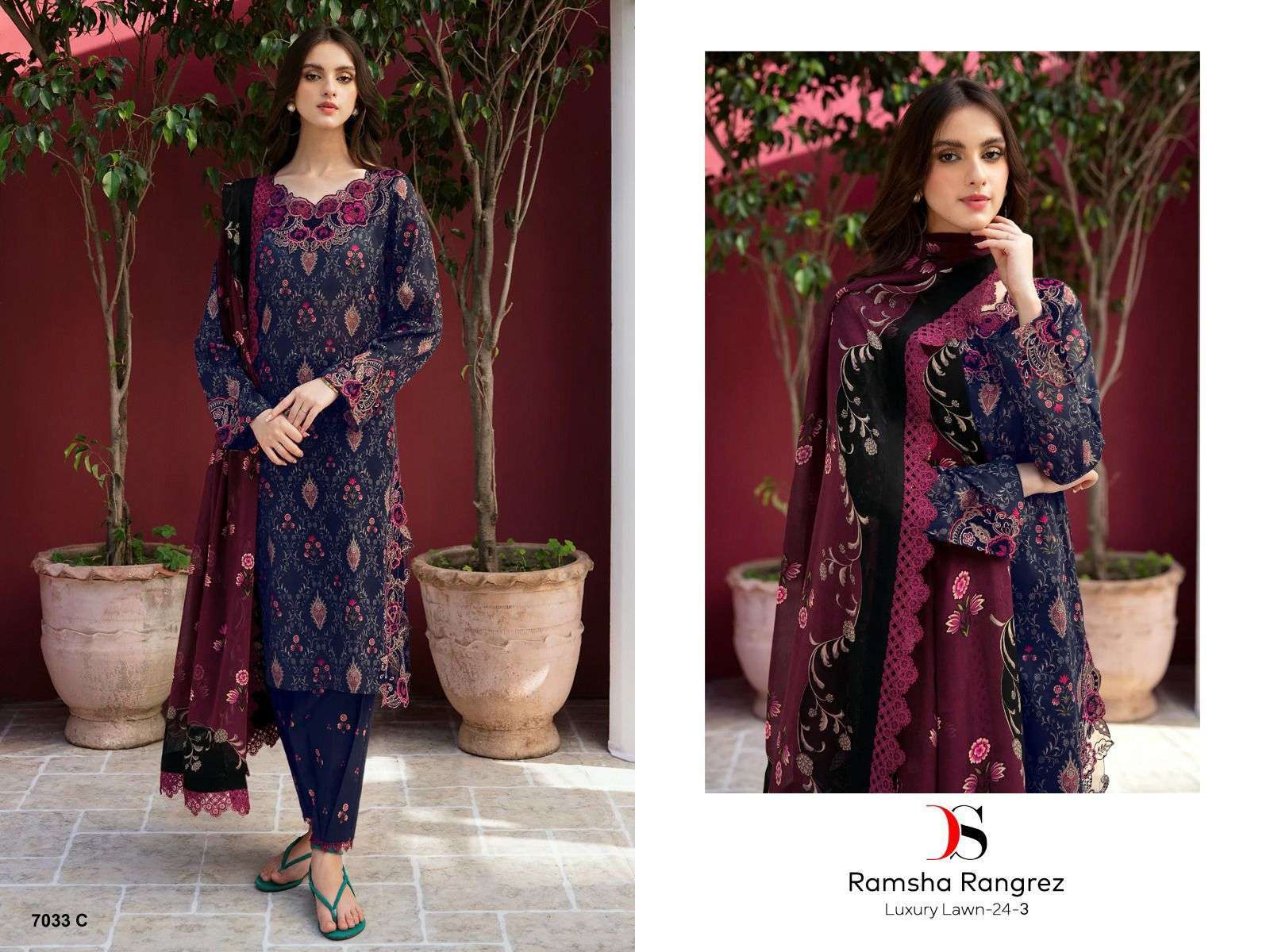DEEPSY RAMSHA RANGREZ 7033 COLORS PAKISTANI SUIT WHOLESALE PRICE 2024