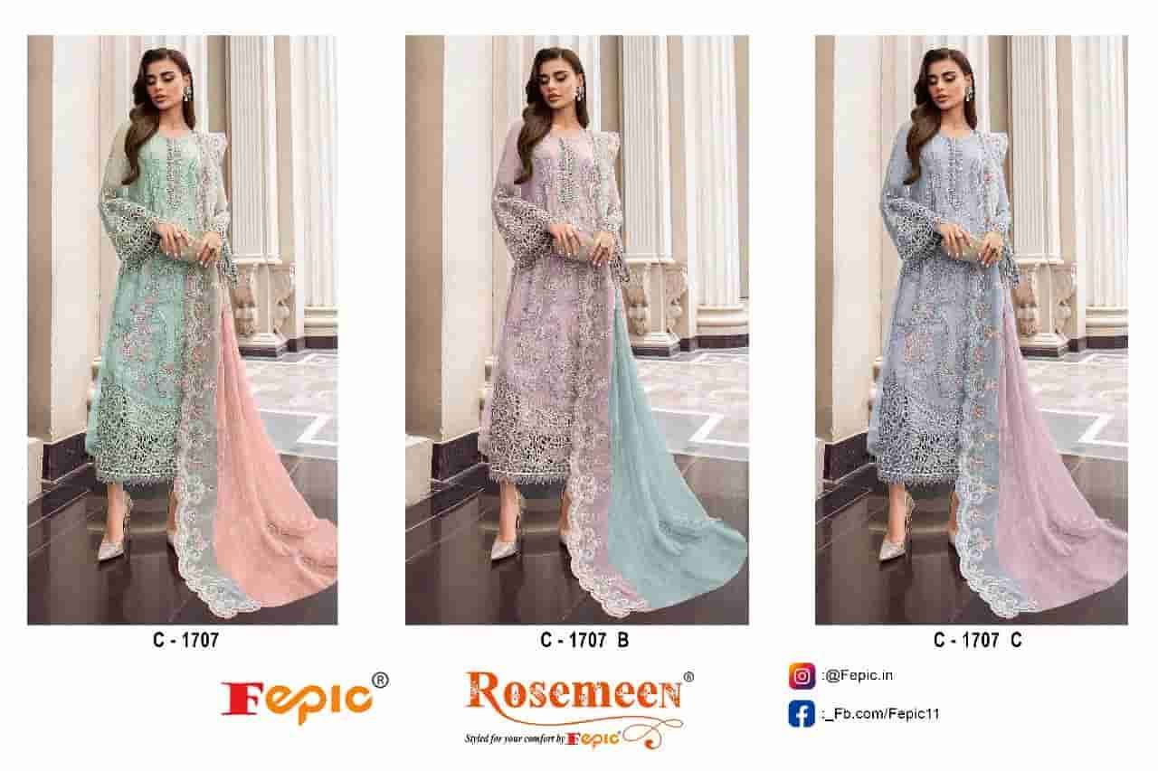 FEPIC C 1707 COLOR PAKISTANI FESTIVE WEAR STYLE DESIGNER SALWER SUIT WHOLESALER 2024