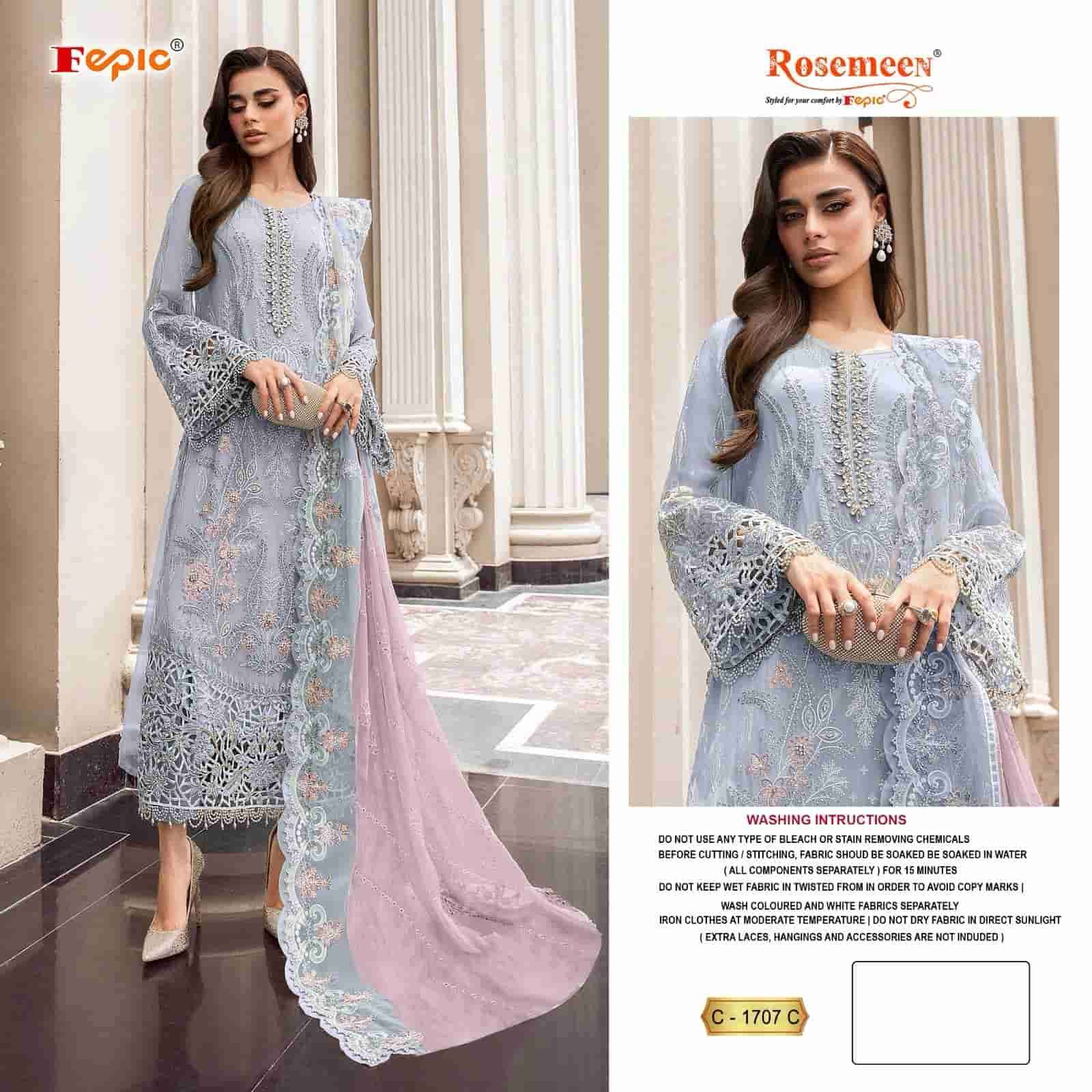 FEPIC C 1707 COLOR PAKISTANI FESTIVE WEAR STYLE DESIGNER SALWER SUIT WHOLESALER 2024