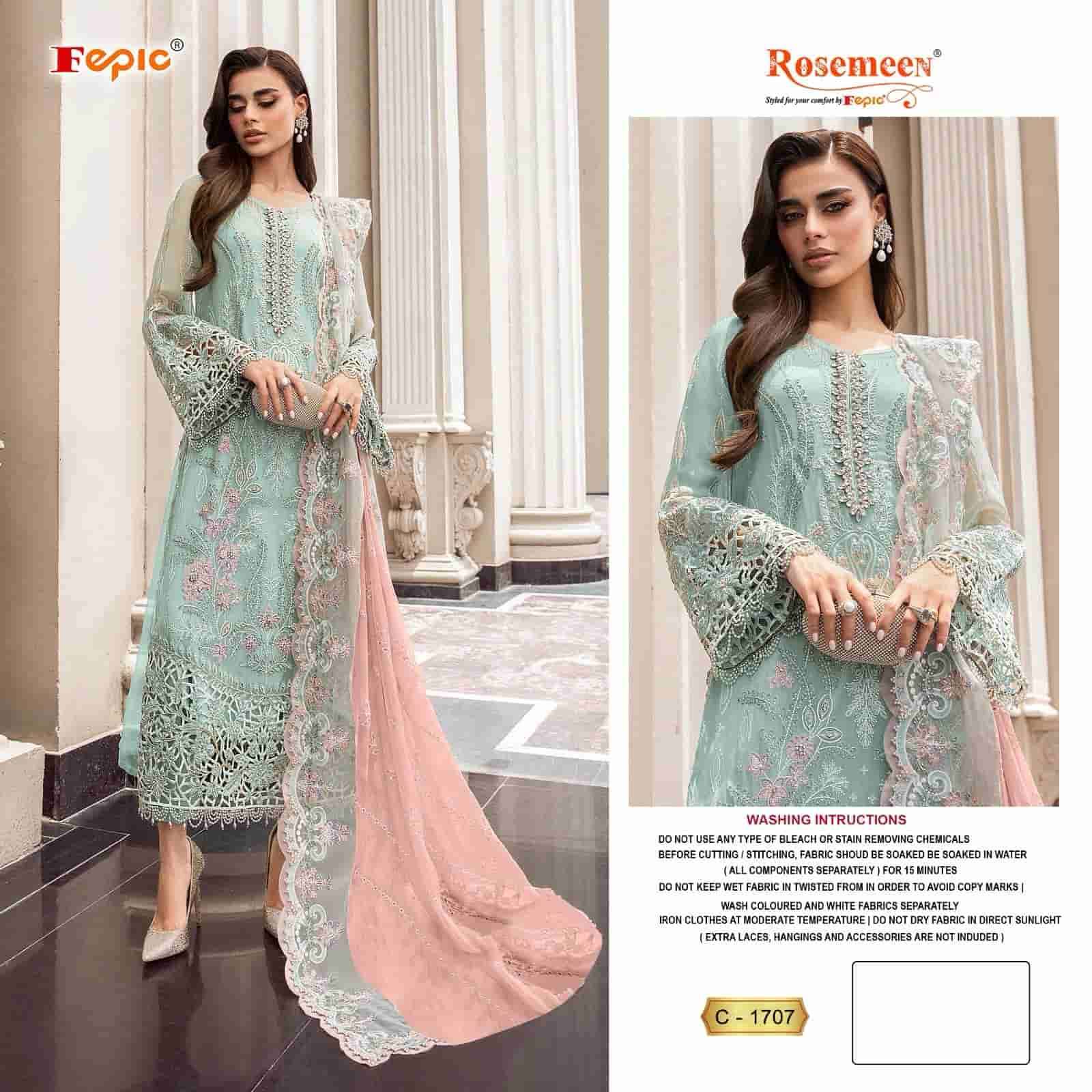 FEPIC C 1707 COLOR PAKISTANI FESTIVE WEAR STYLE DESIGNER SALWER SUIT WHOLESALER 2024