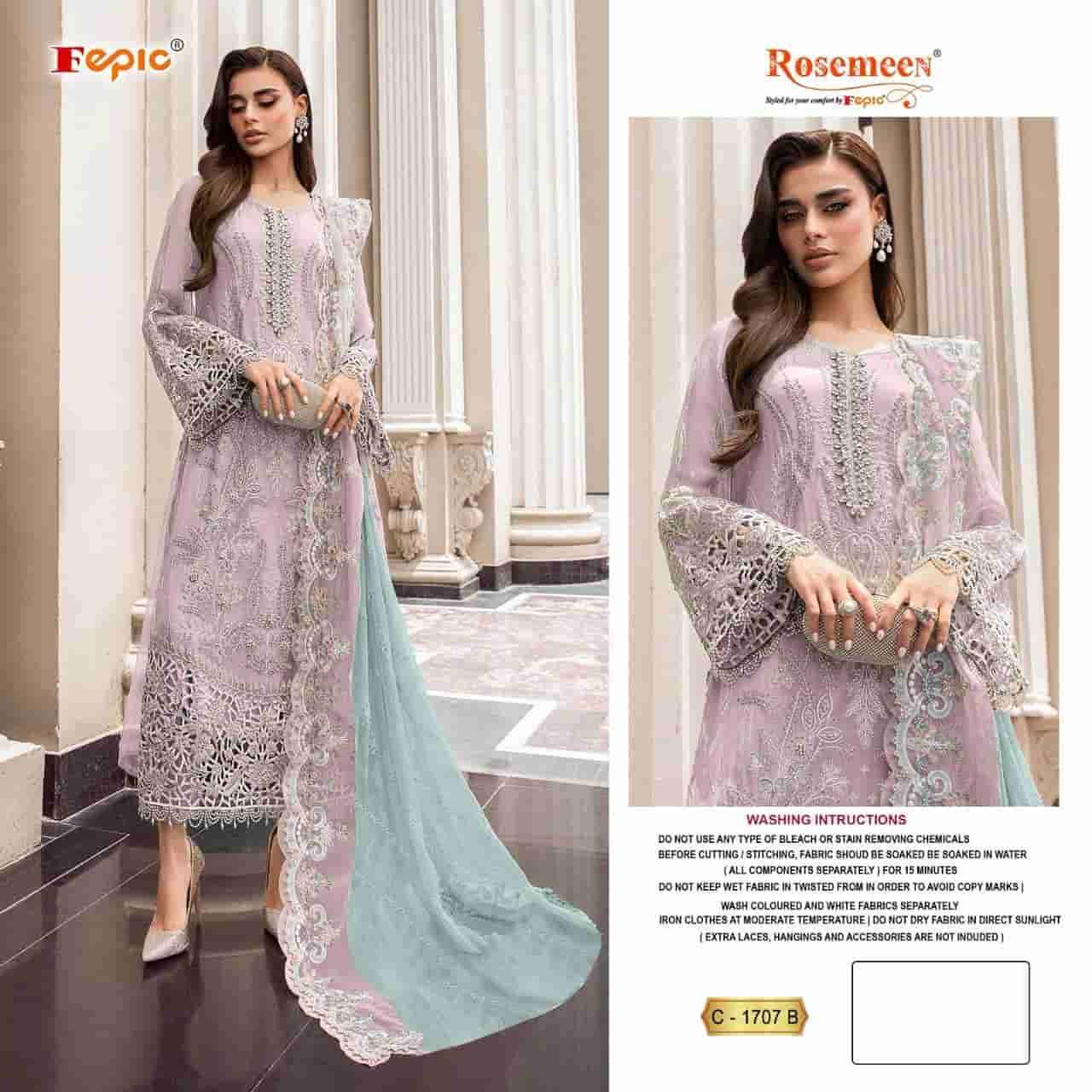 FEPIC C 1707 COLOR PAKISTANI FESTIVE WEAR STYLE DESIGNER SALWER SUIT WHOLESALER 2024